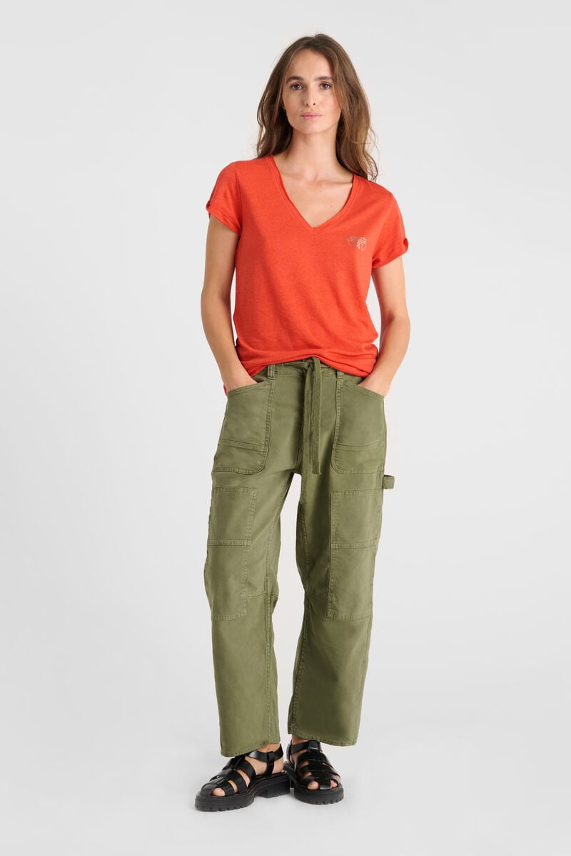 Tommy Badge T-shirt LE TEMPS DES CERISES Orange