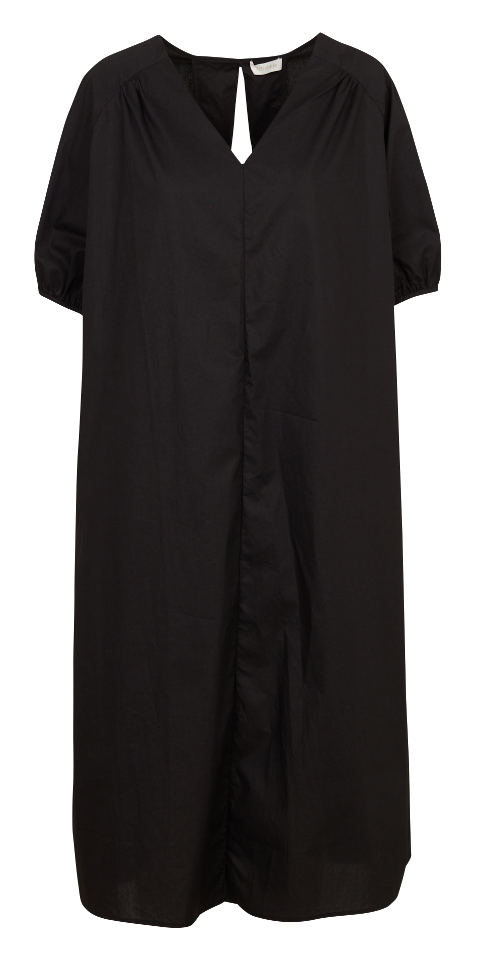 Robe ample col V en coton JC SOPHIE Noir