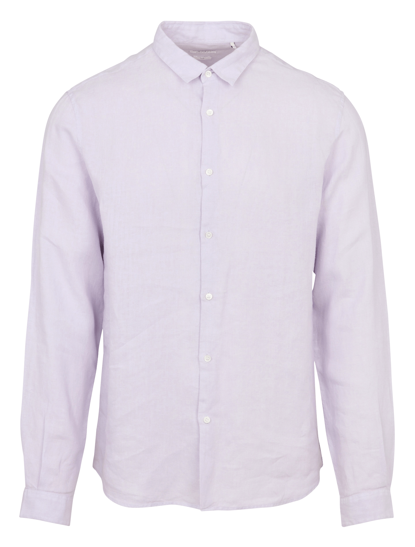 Slim-Fit Hemd mit Pariser Kragen aus Leinen IKKS Violett