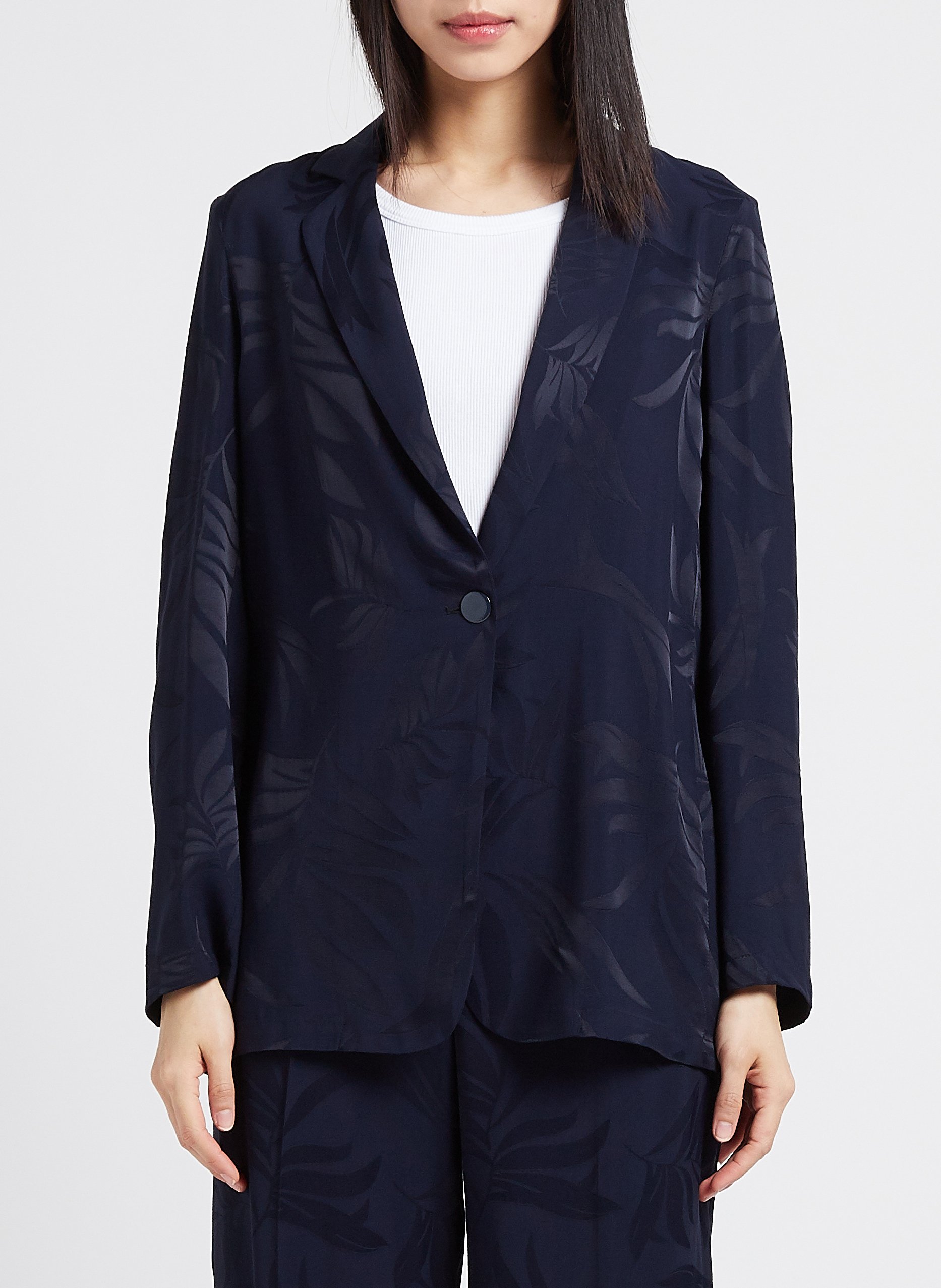 Jasje met reverskraag en jacquardmotief PENNYBLACK Blauw