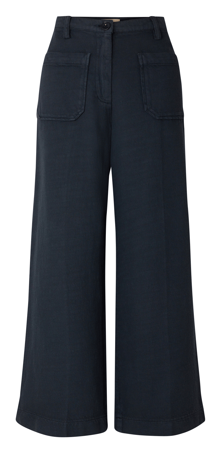 Gerade geschnittene, plissierte und strukturierte Baumwollhose SESSUN Grun