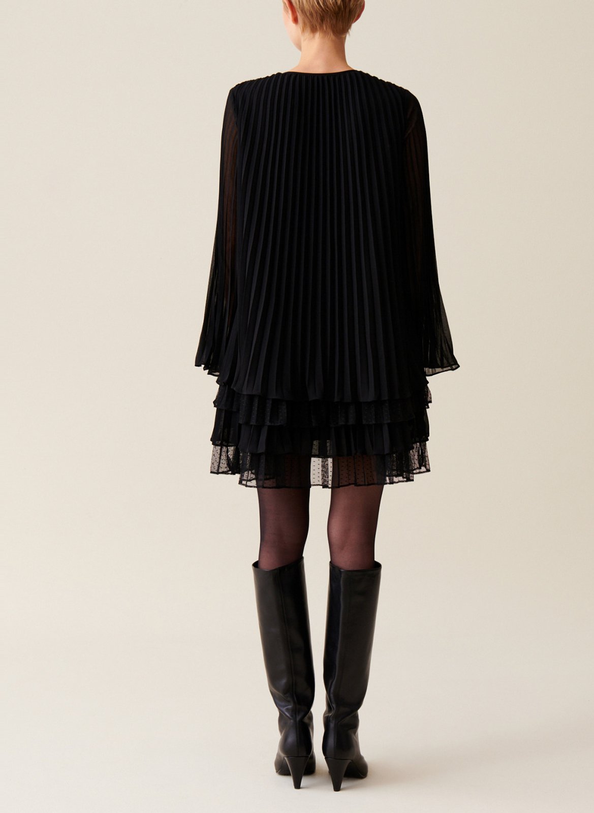 Short flounced dress CLAUDIE PIERLOT Black