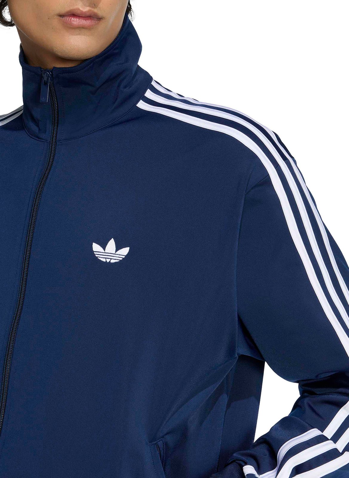 Ritssluiting jas met opstaande kraag en logo ADIDAS Blauw