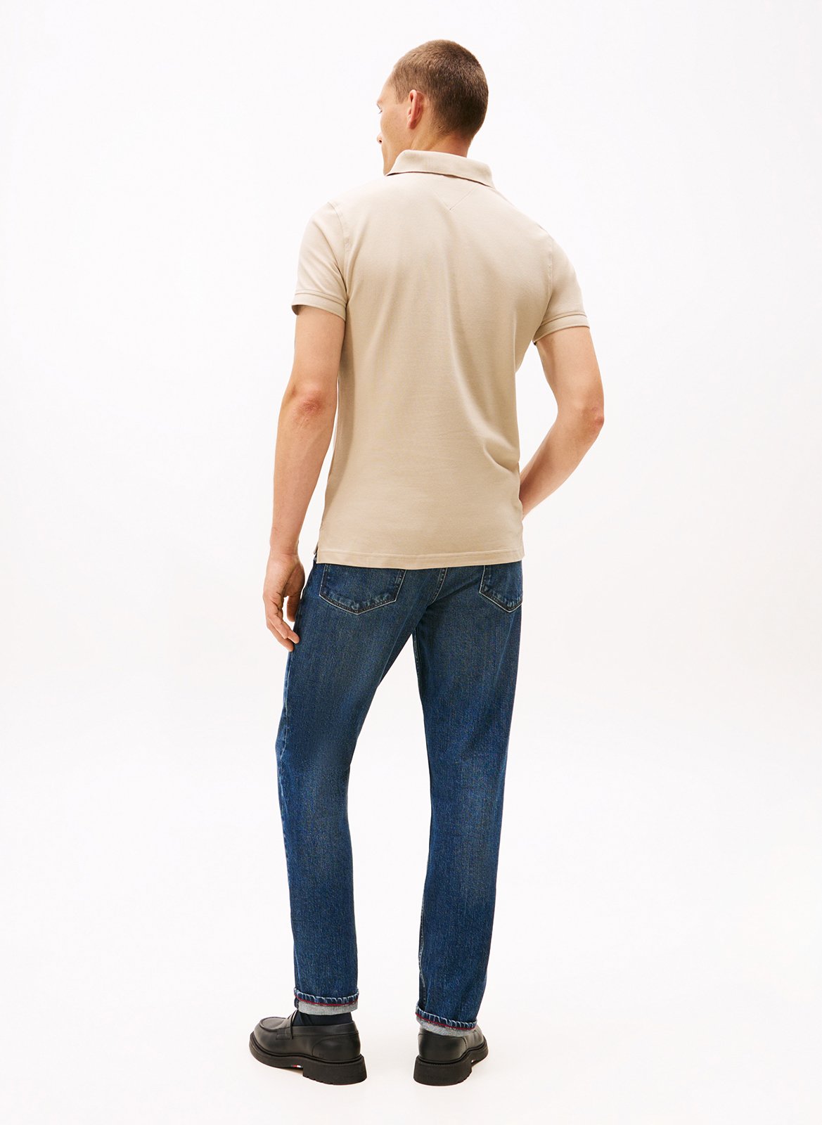 Slim-fit organic cotton polo shirt TOMMY HILFIGER Khaki