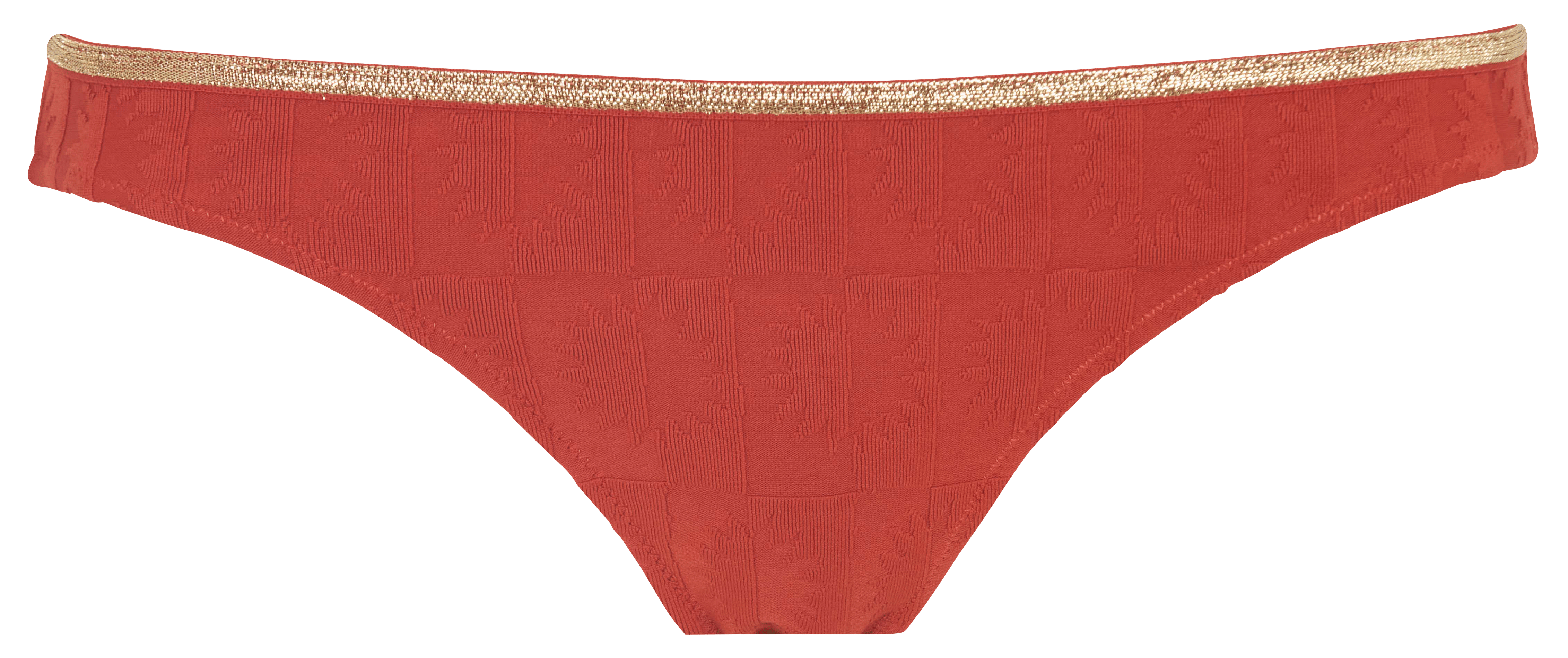 Culotte de bain en jacquard imprimé LA NOUVELLE Rouge