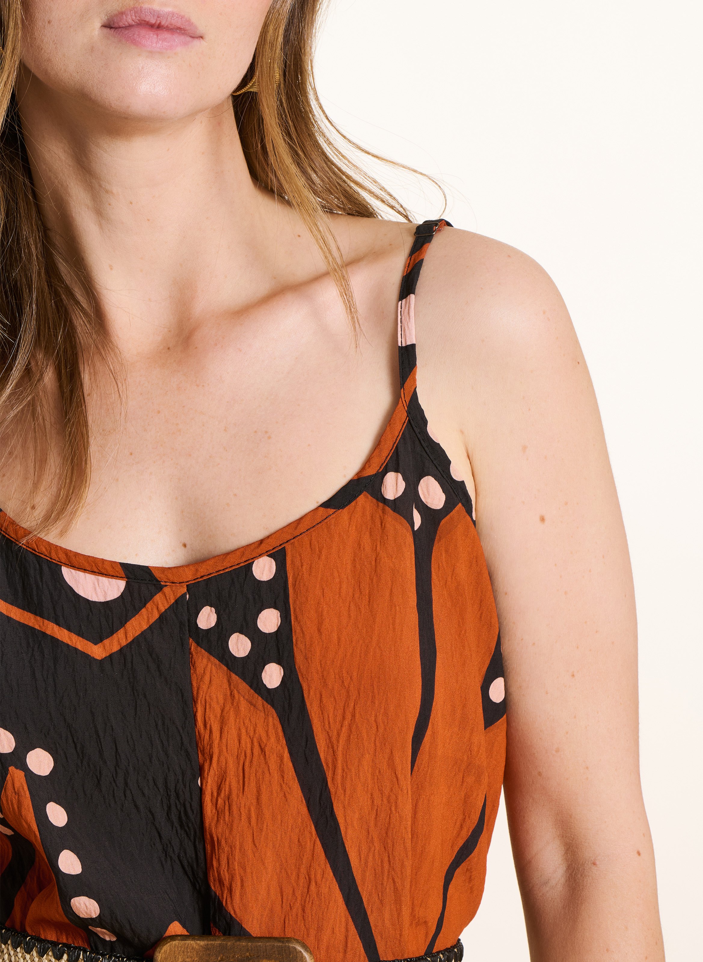 Effen jumpsuit met schouderbandjes LA FEE MARABOUTEE Veelkleurig