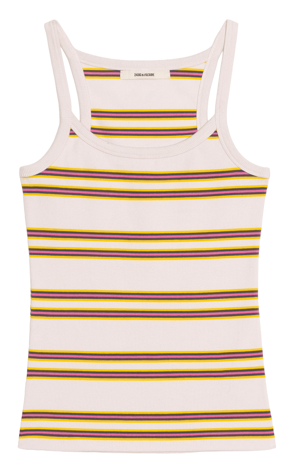 Fitted Striped Cotton Tank Top ZADIG&VOLTAIRE Pink