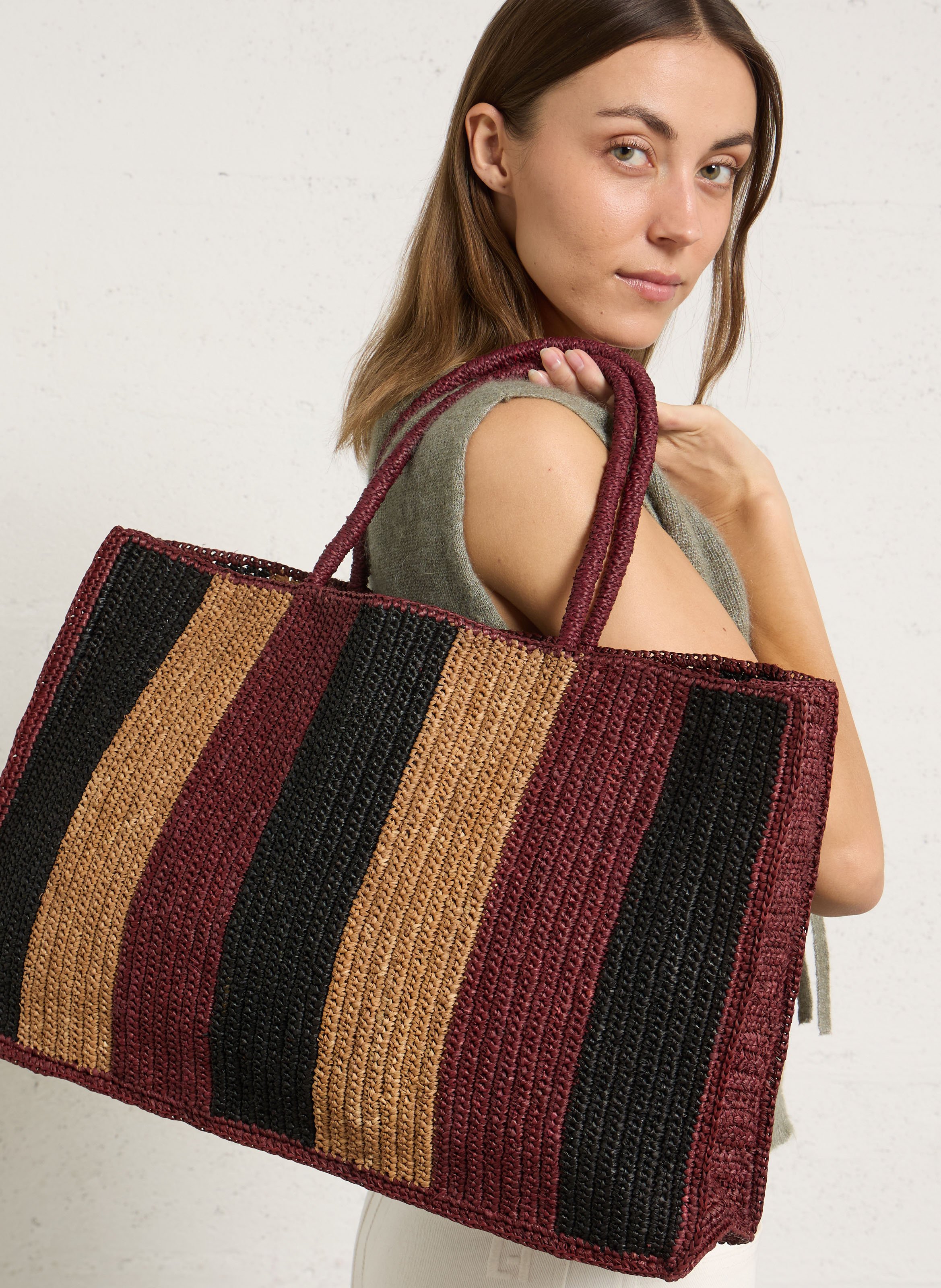 Cabas en raphia  CAMALYA Marron