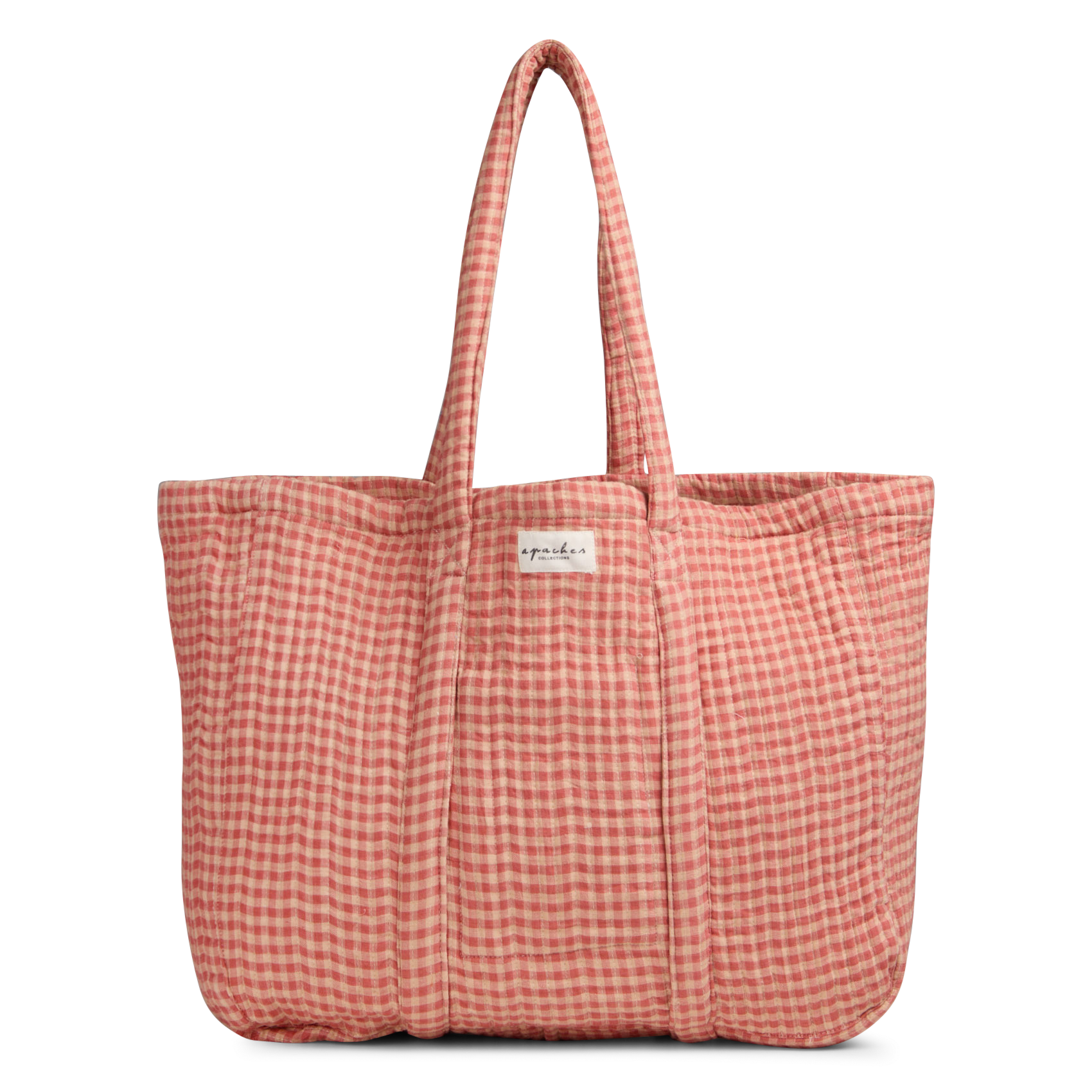 Cabas matelassé à carreaux APACHES COLLECTIONS Rouge