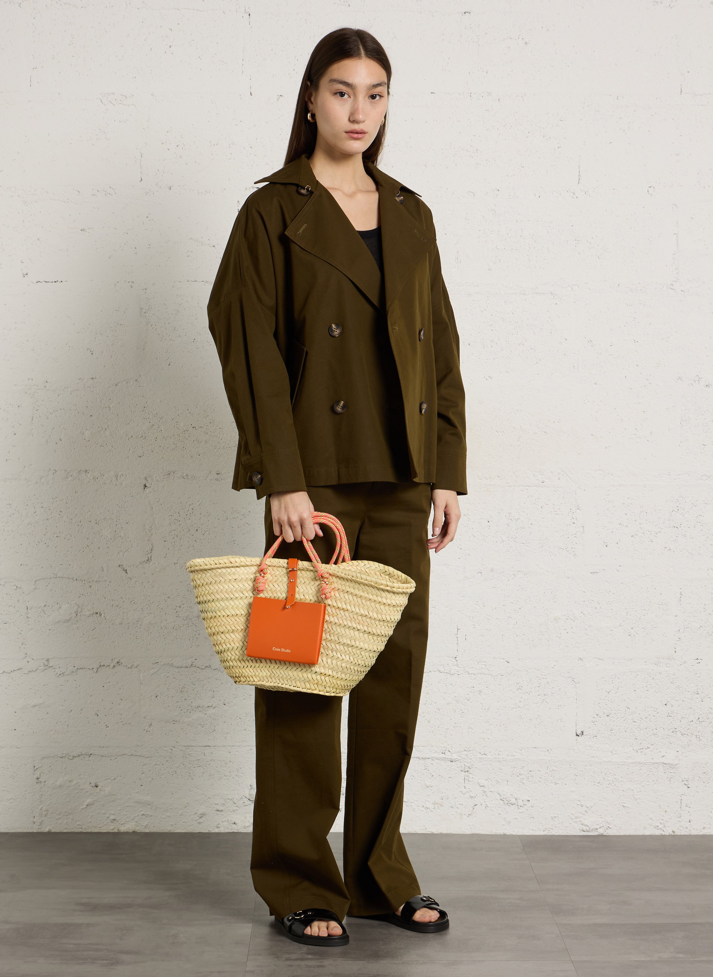 Geflochtener Korb aus Doumpalme CRAIE STUDIO Orange