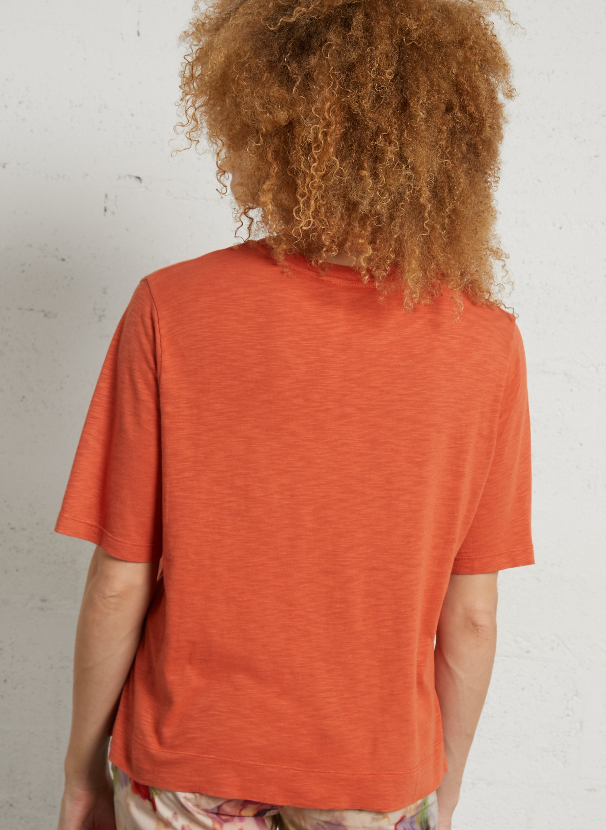 Tee-shirt droit fluide chiné MOMONI Marron