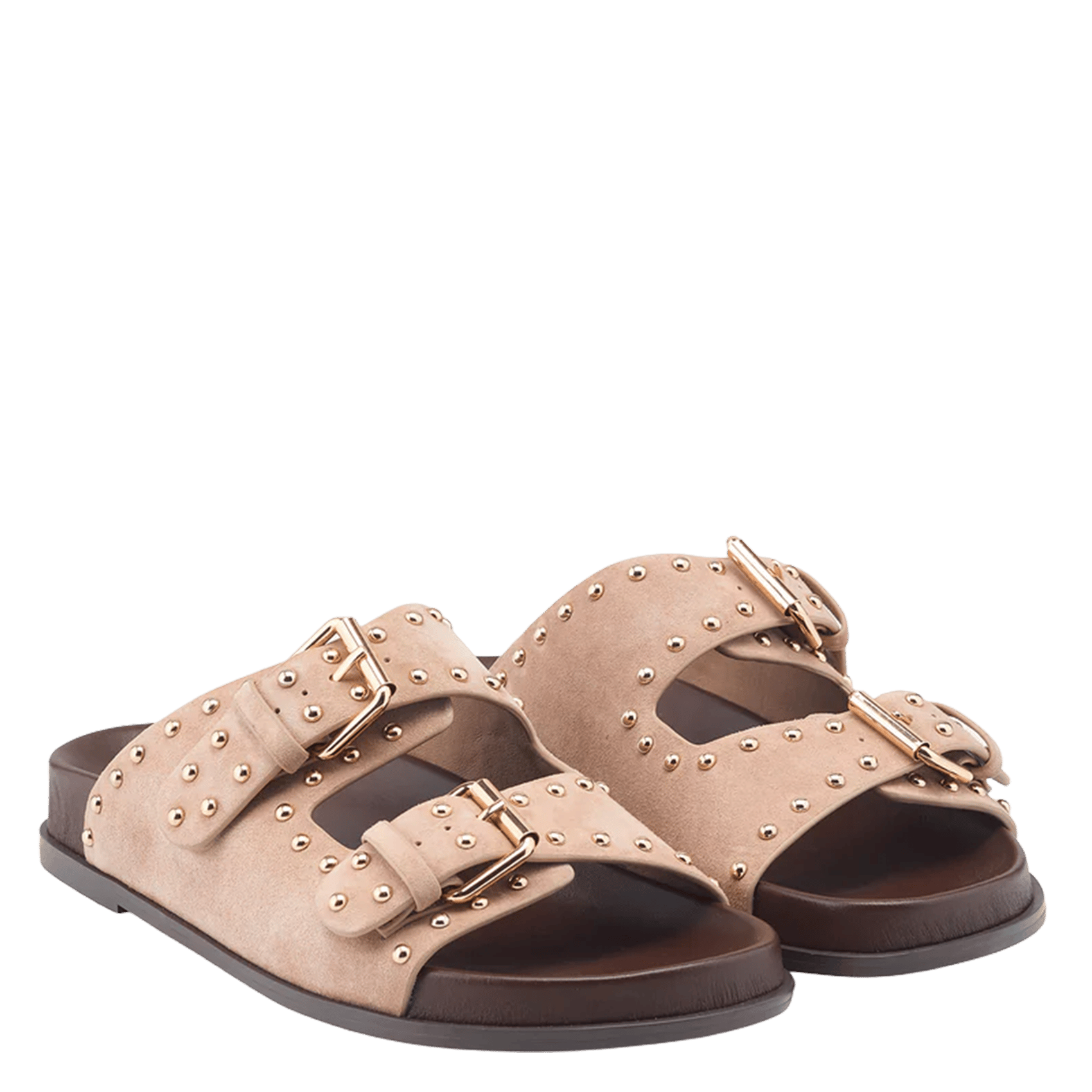 Mules aus Veloursleder COSMOPARIS Beige