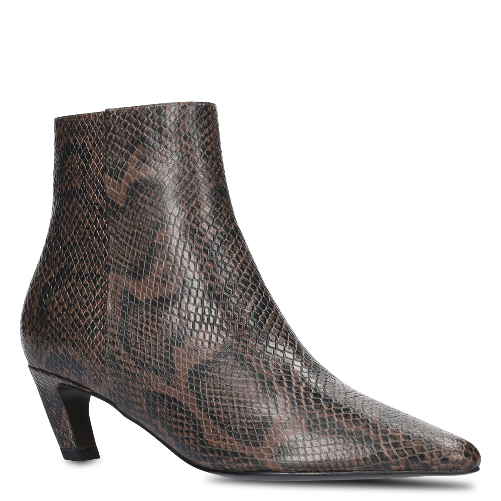 Schlangenleder-Stiefeletten BIBI LOU Braun