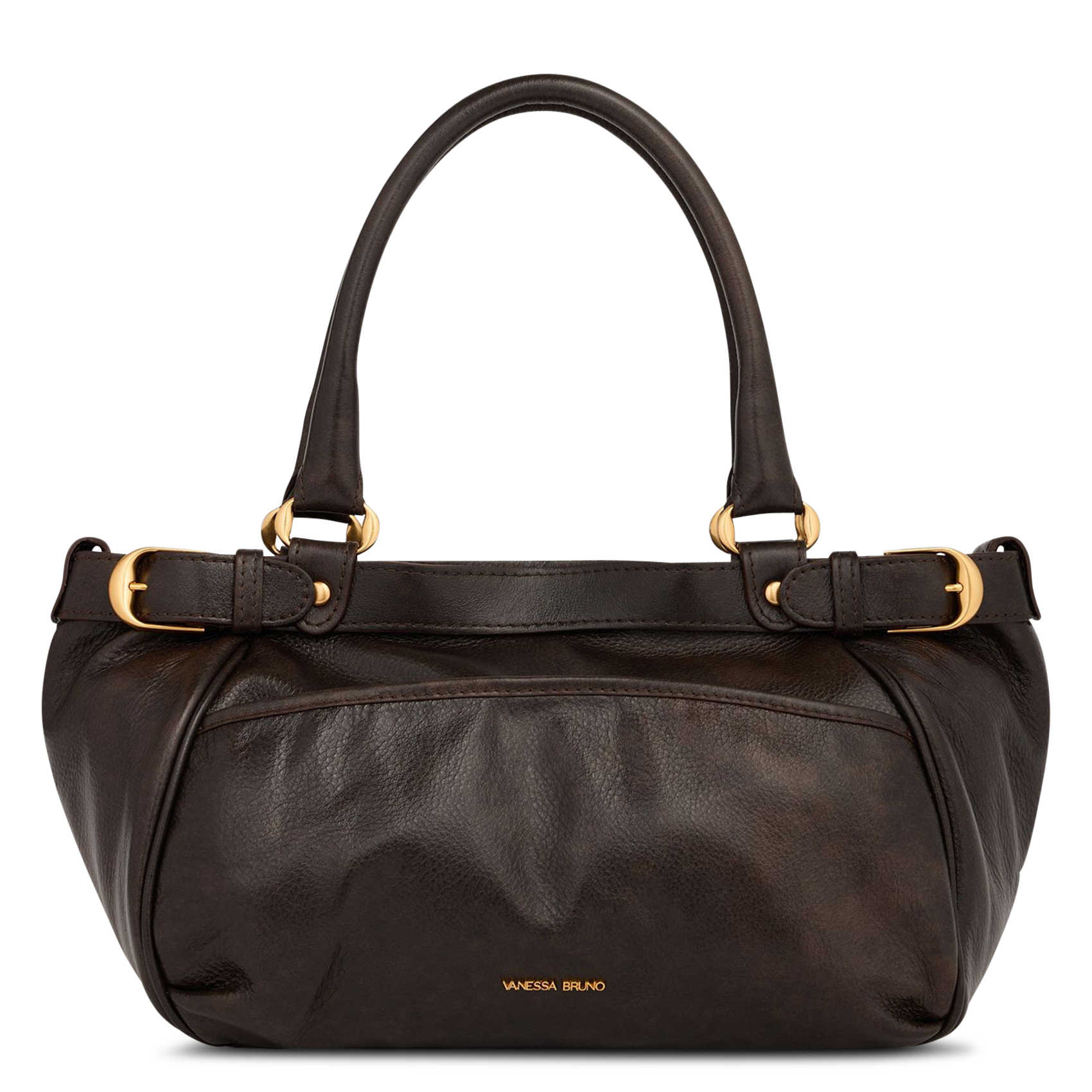 Sac porté épaule en cuir VANESSA BRUNO Marron