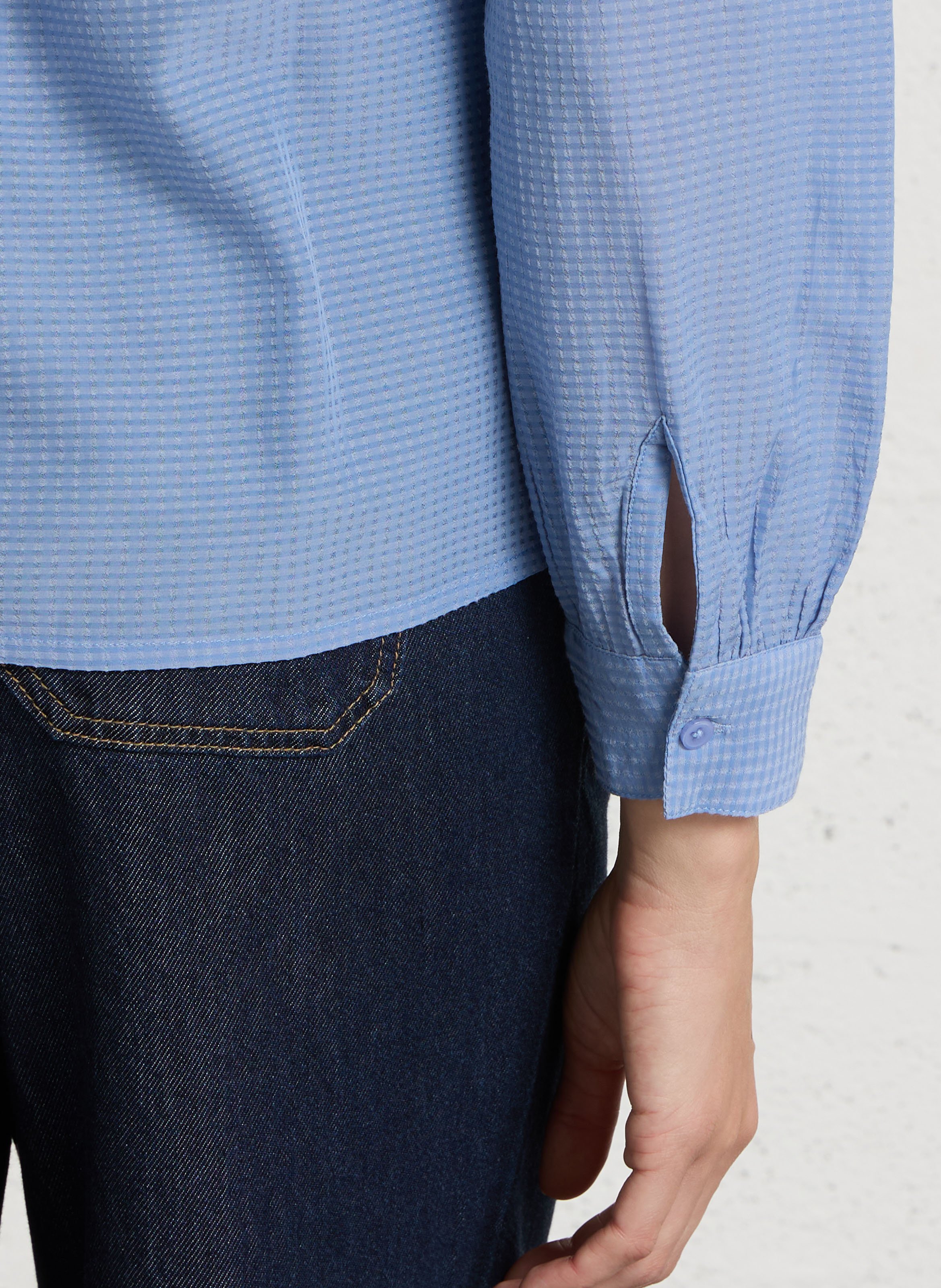 Loose-fit shirt with Victorian collar MAISON 123 Plums