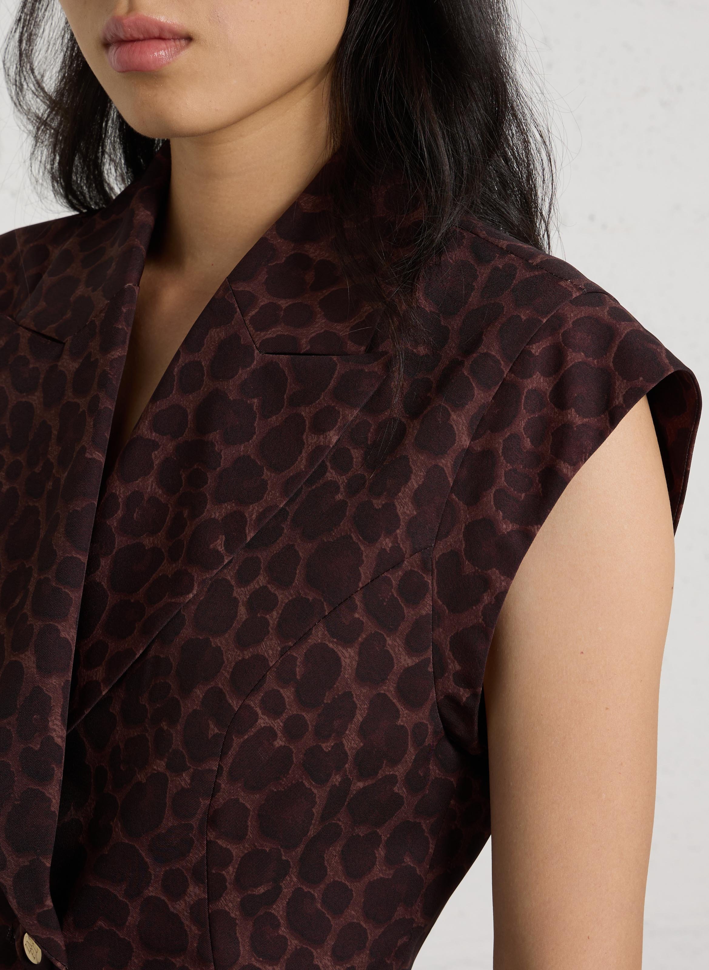 Taillierte Jacke mit Print IMPERIAL Braun