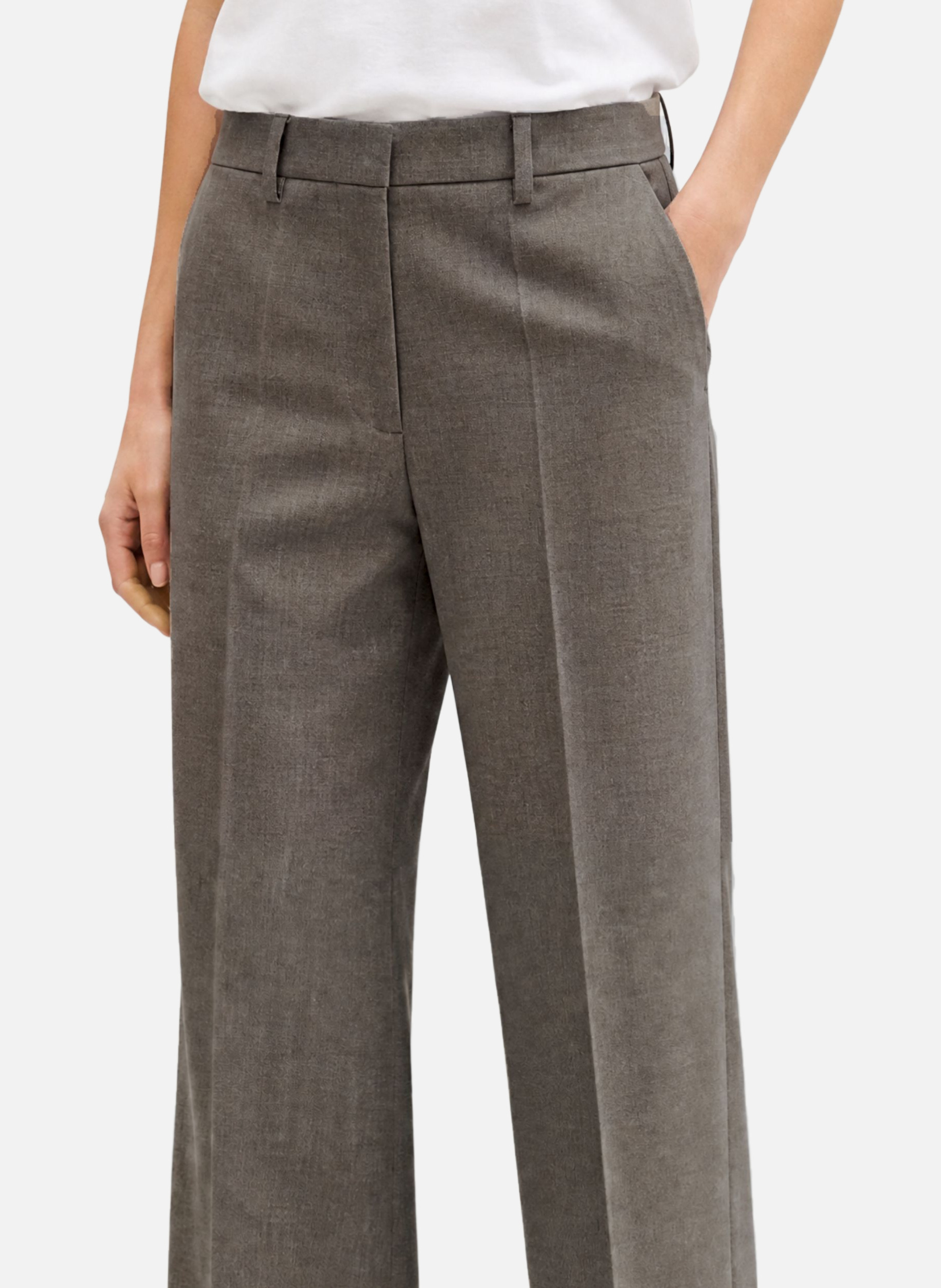 Wide wool tailored trousers THE KOOPLES Beige