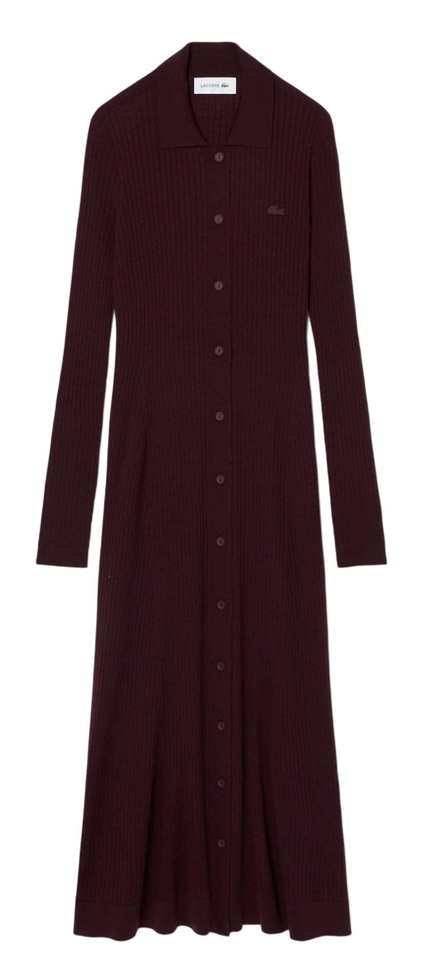 Eng anliegendes Wollkleid mit Polokragen LACOSTE Rot