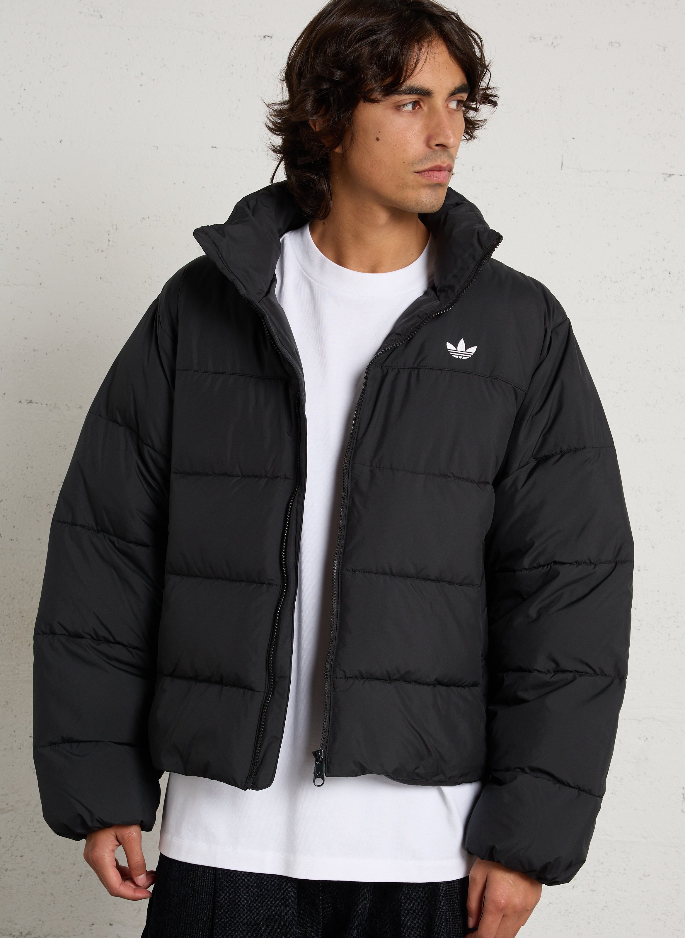 Doudoune droite col montant ADIDAS Noir