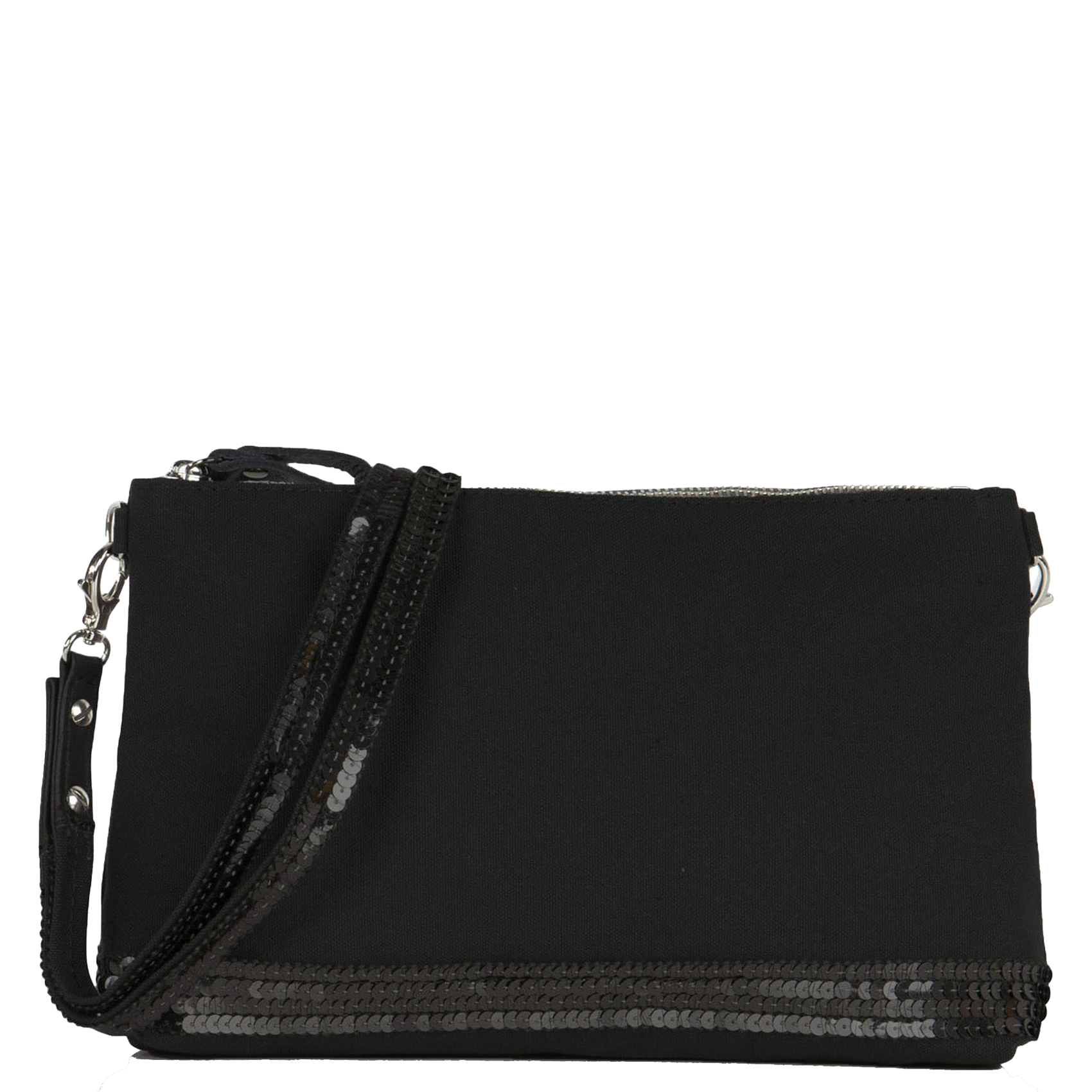 Pochette à sequins en coton VANESSA BRUNO Noir