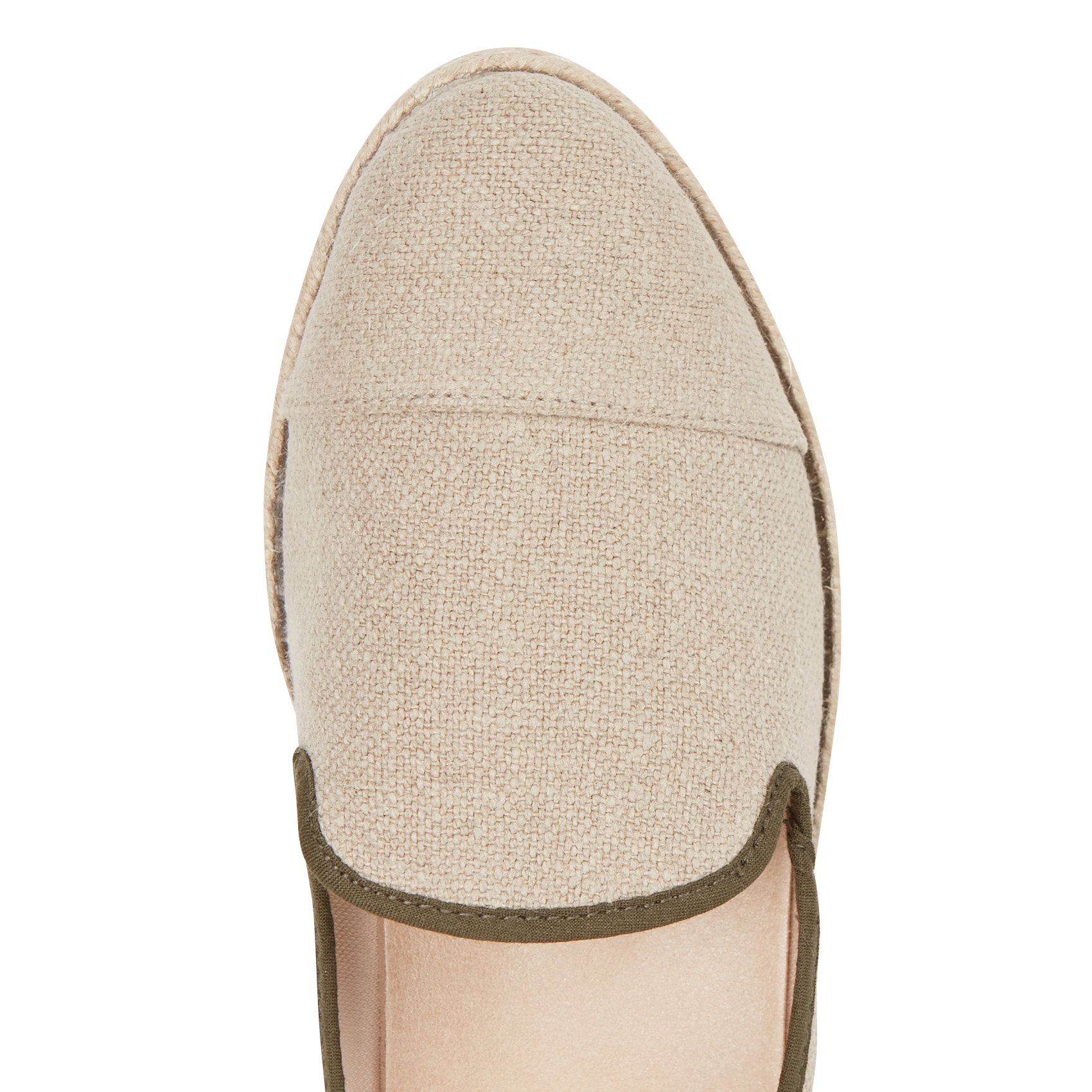 Linen espadrilles with round toes ANGARDE Beige