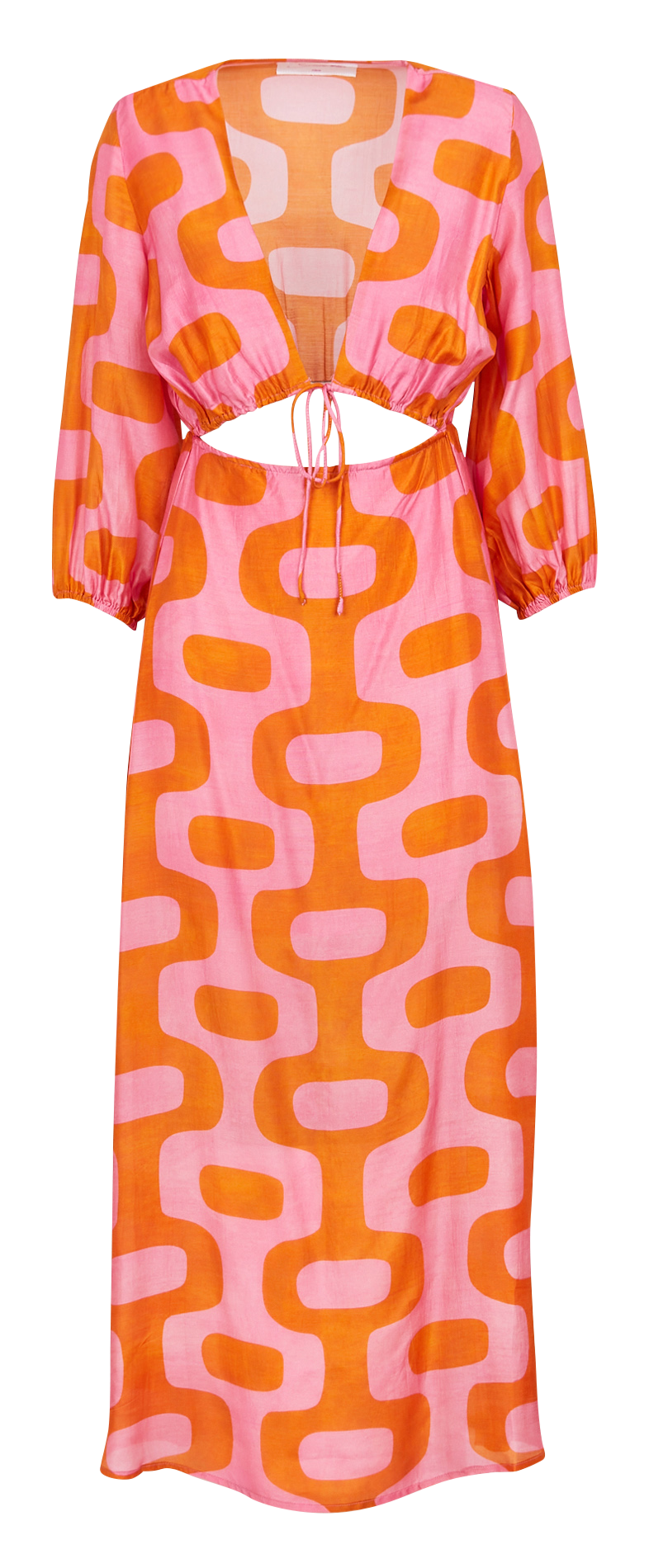 Robe longue ouverte imprimée SUNDRESS Multicolore