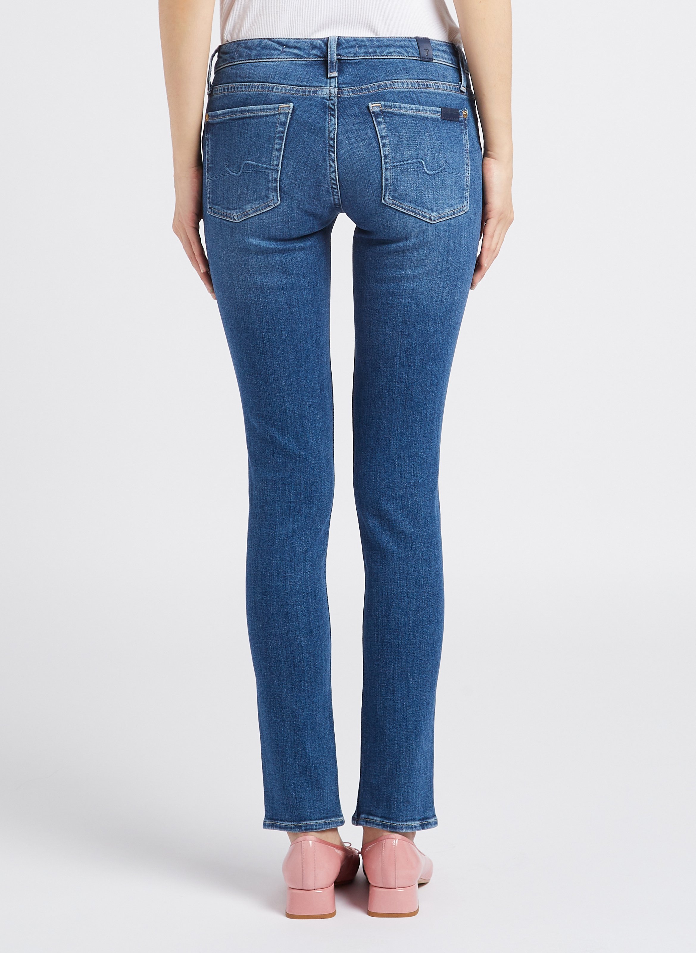 Slim-fit jeans | katoenblend 7 FOR ALL MANKIND Blauw