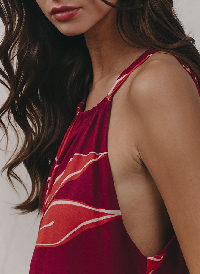 Long printed cotton dress GRACE ET MILA Pink