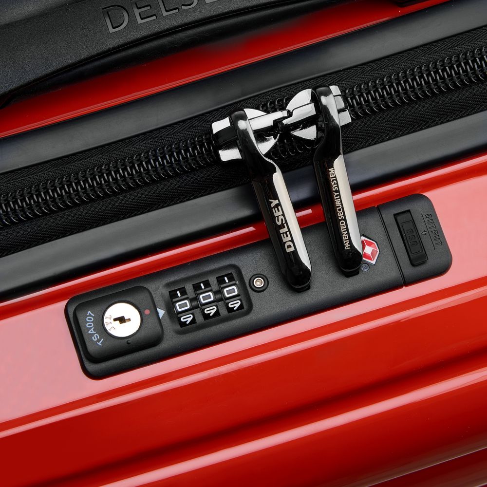 Rigid cabin suitcase DELSEY PARIS Red