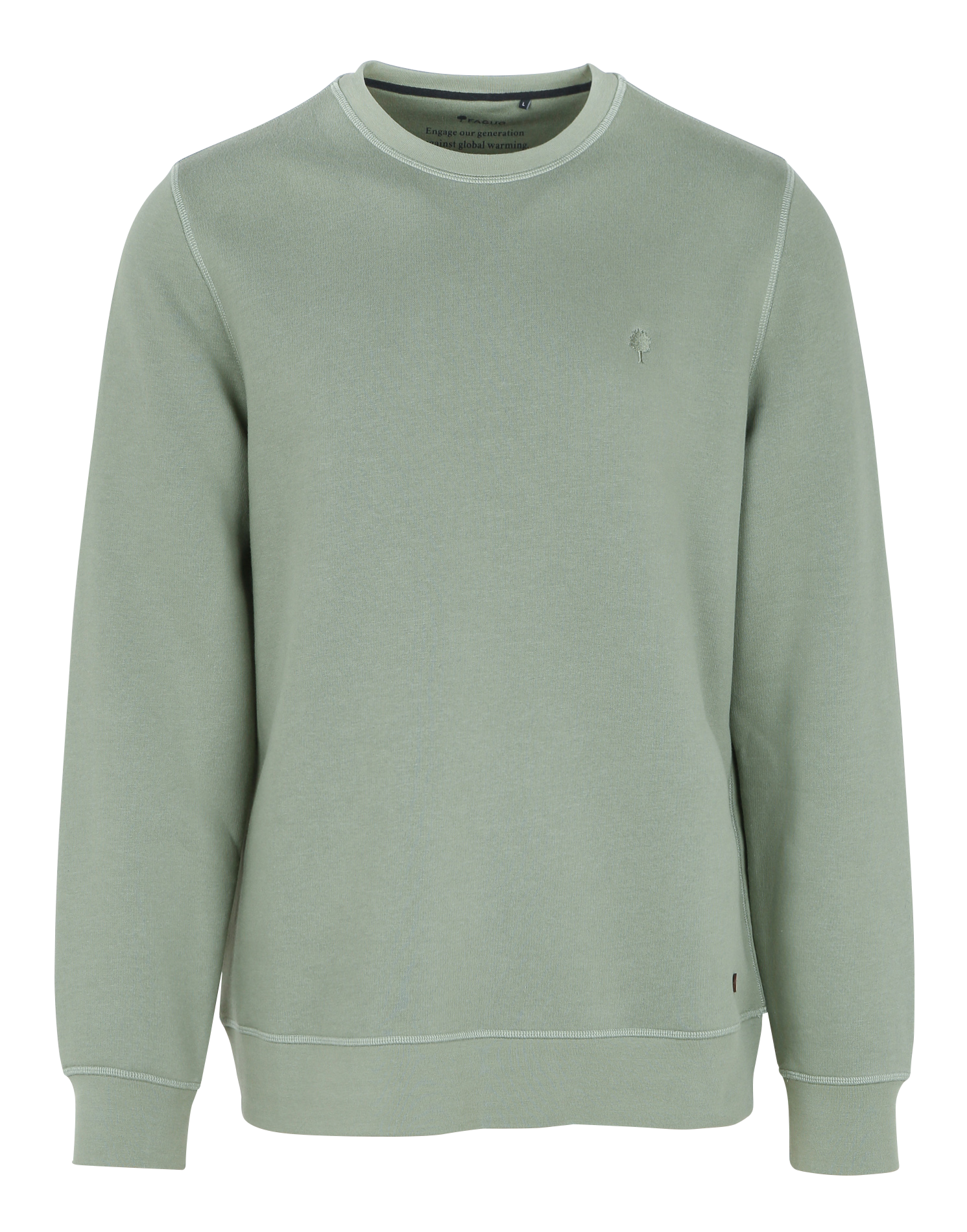 Gerade geschnittenes Rundhals-Sweatshirt aus Baumwoll-Mix FAGUO Khaki
