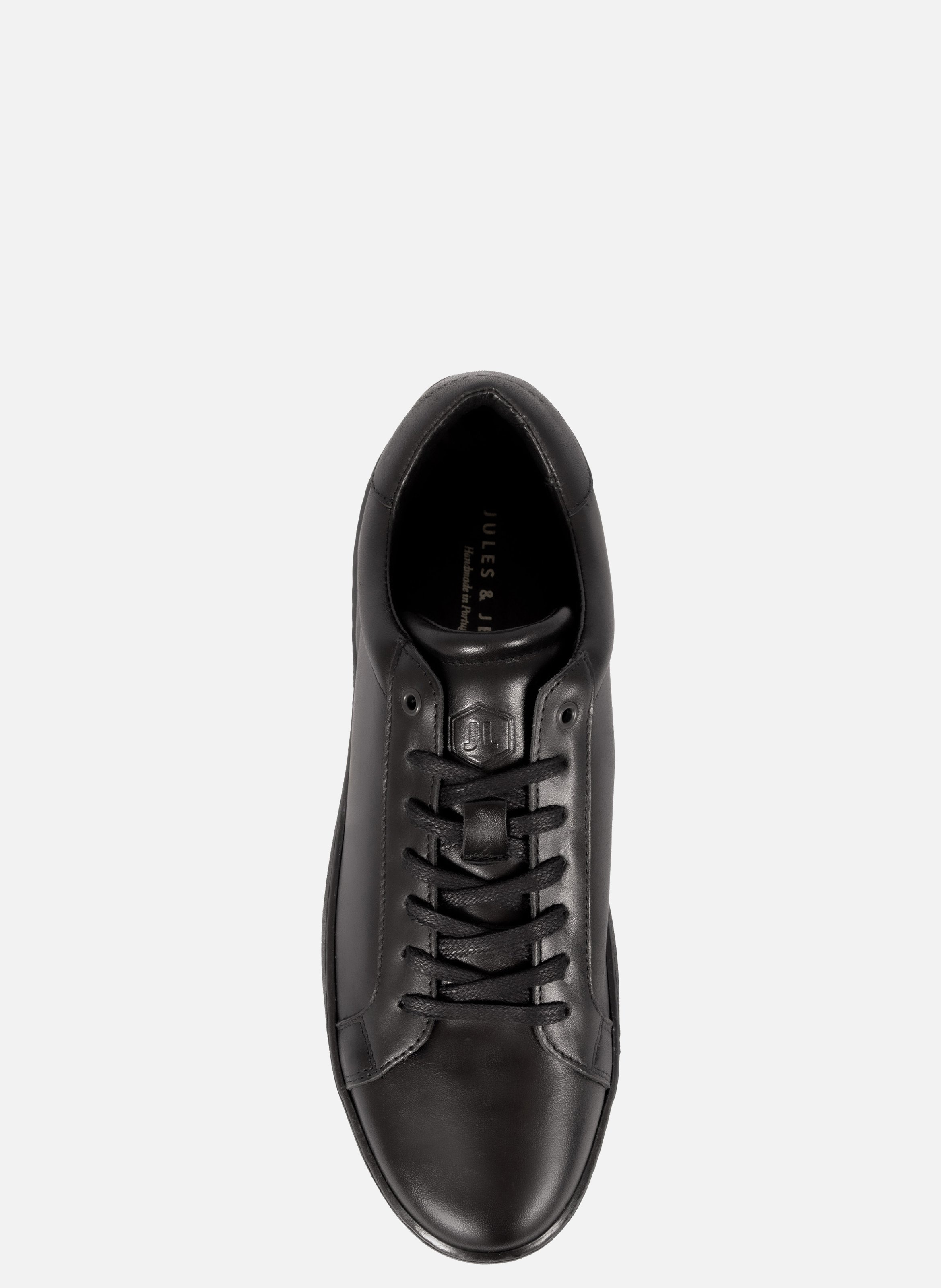 Lace-up leather tennis shoes JULES & JENN Black