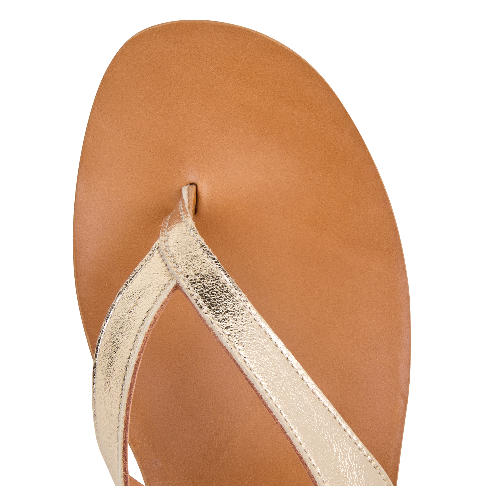 Sandales hautes compensées métallisées en cuir K JACQUES Doré