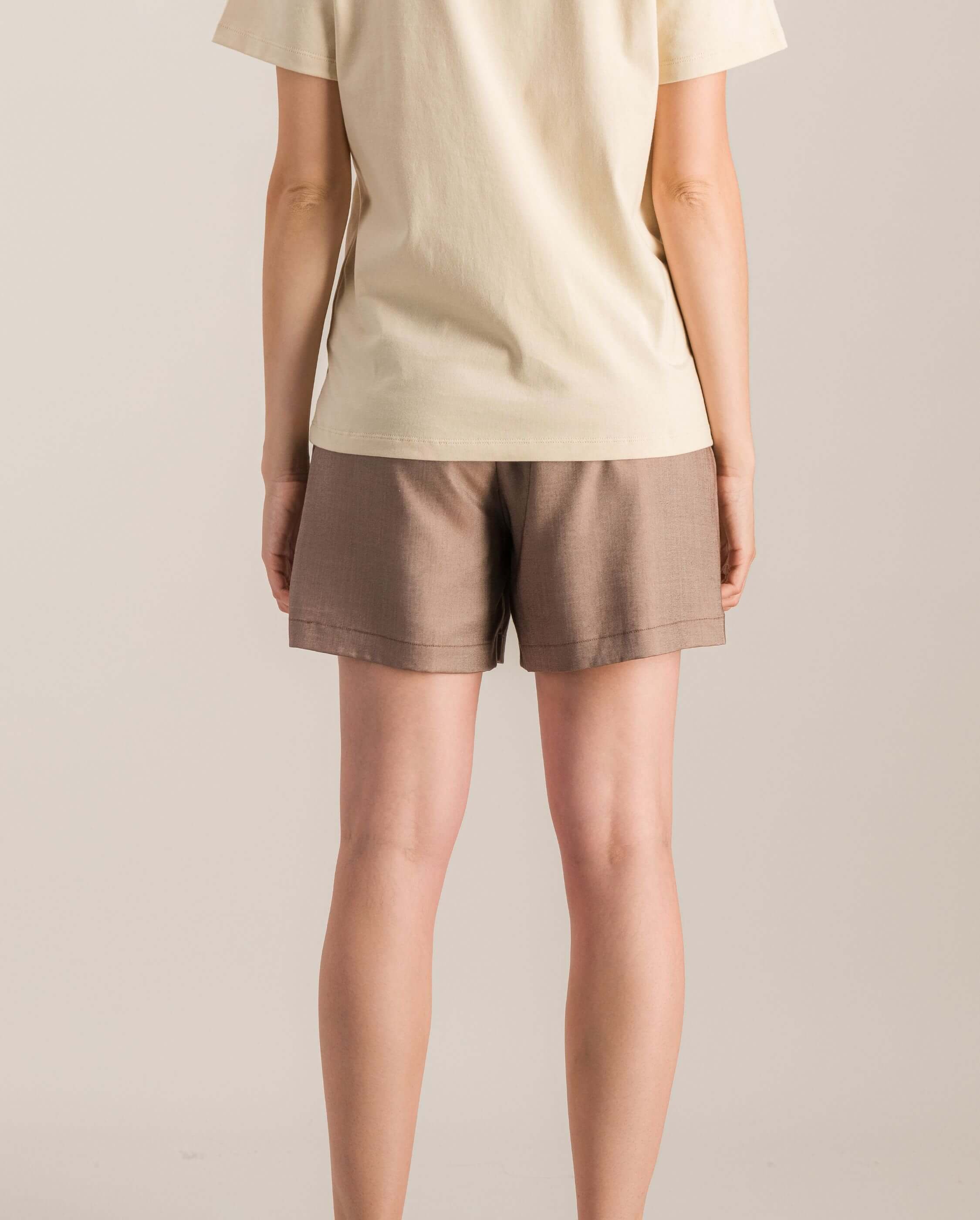 Short women's pajama, chocolate ANGARDE Brown