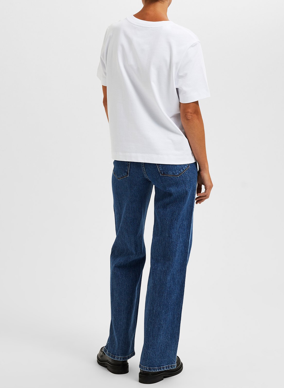 Oversized T-shirt van biokatoen Wit