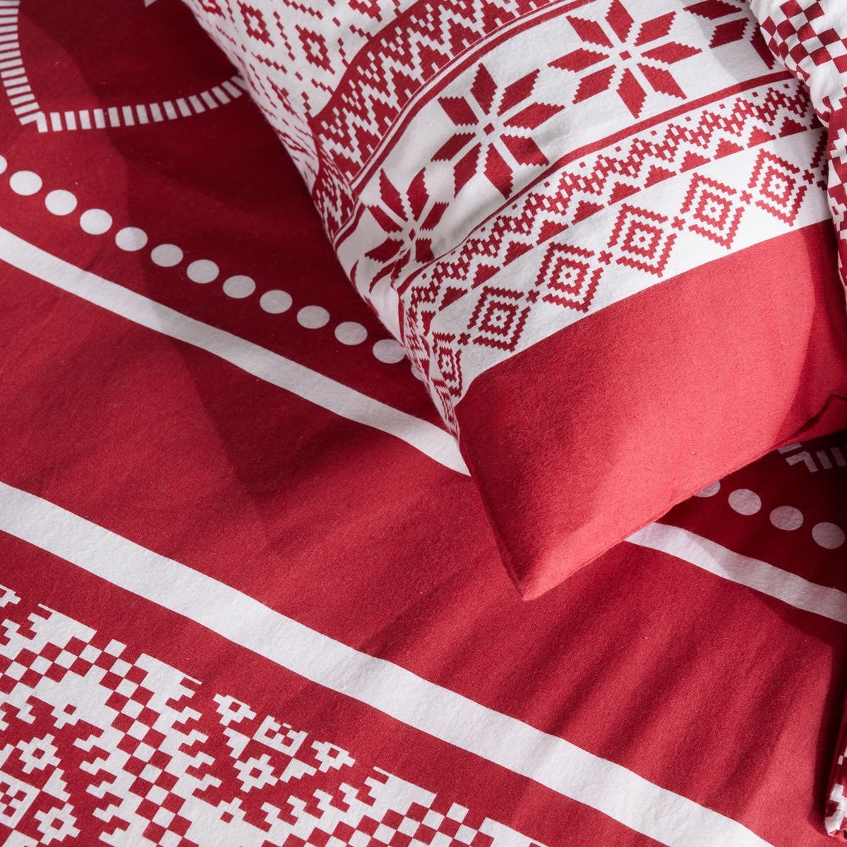 Printed cotton bed set TODAY LINGE DE MAISON Red