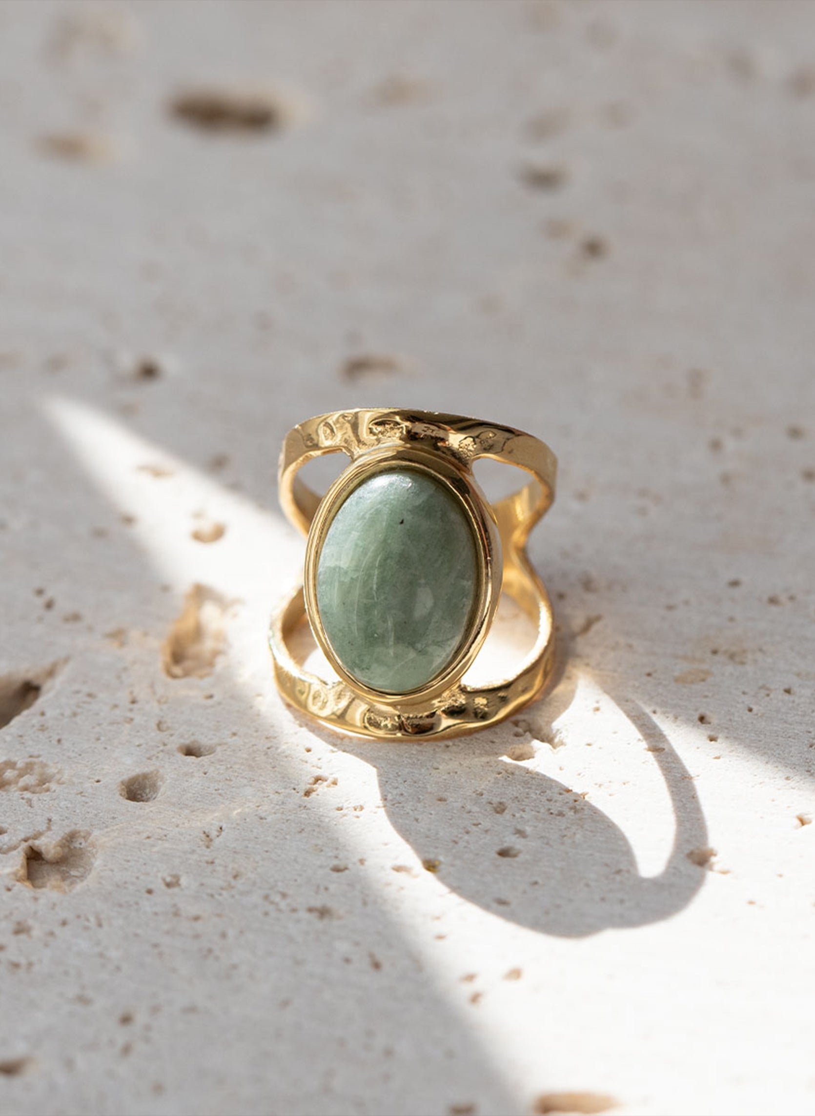 Wide peace ring Blue