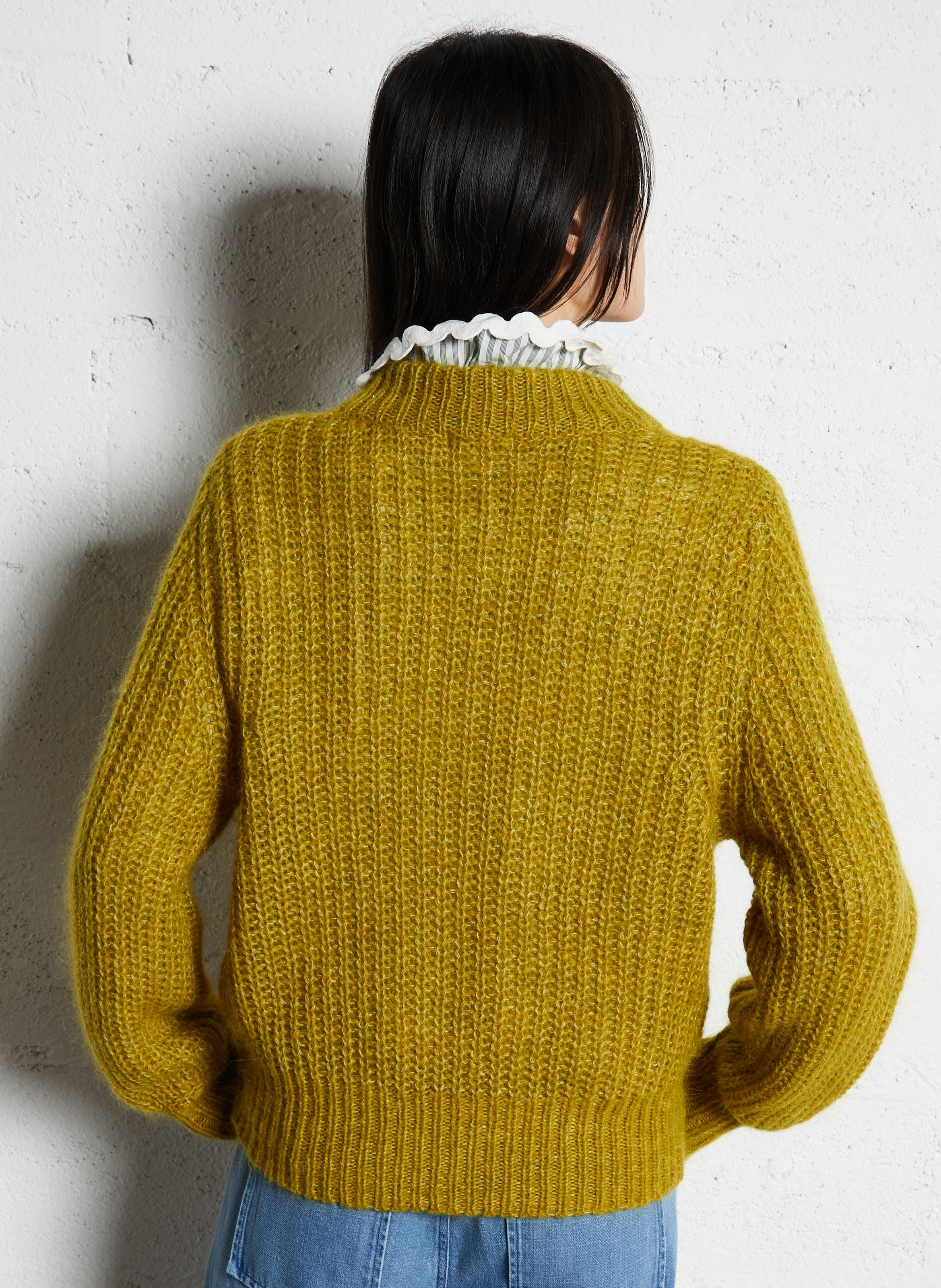 Pull droit en maille tricotée LOUISE MISHA Vert