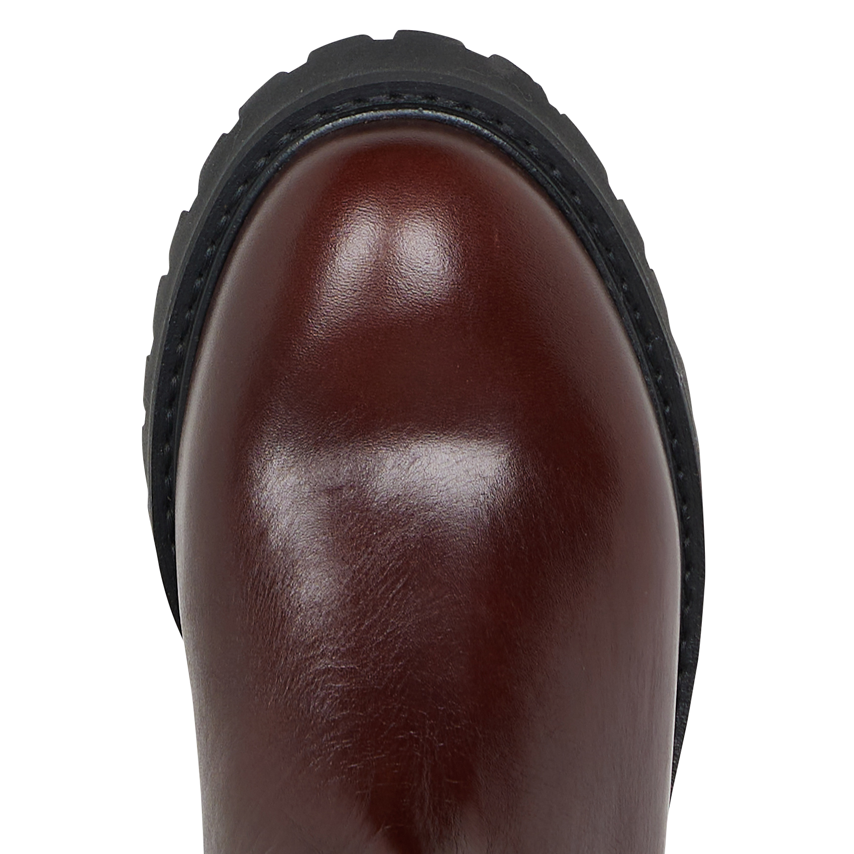 Effen leren enkellaarzen met textuur MAISON TOUFET Bruin