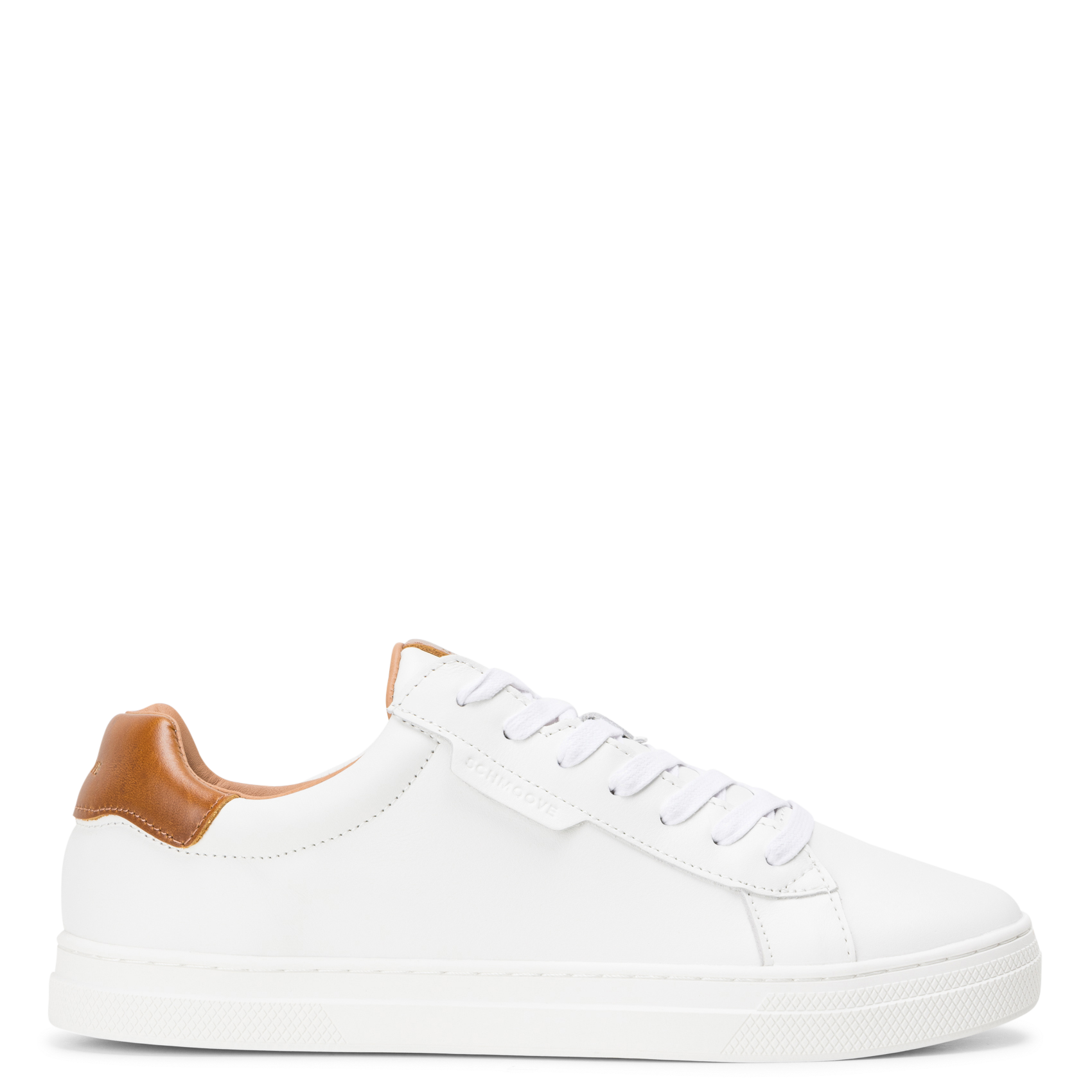 Baskets basses à lacets en cuir usé SCHMOOVE Blanc