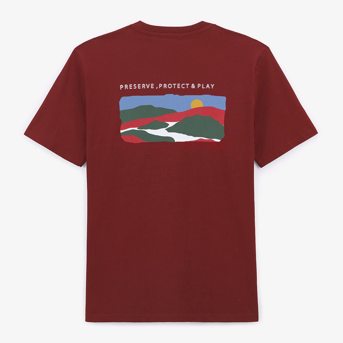 Short-sleeved cotton printed T-shirt SERGE BLANCO Red