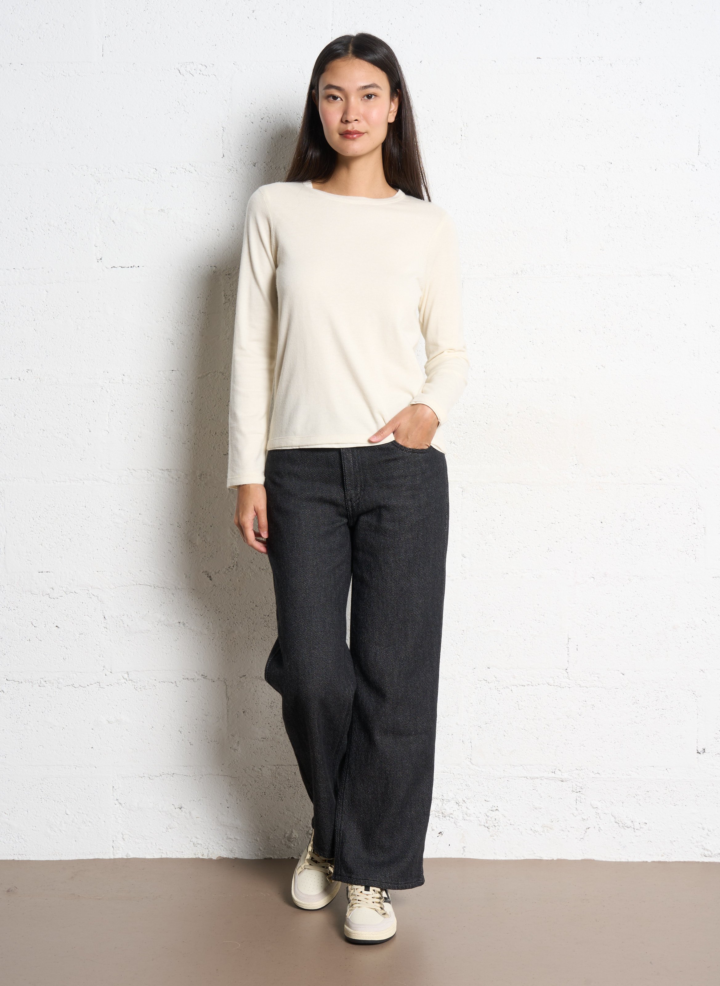 Katoenen straight fit pantalon LAB DIP Blauw