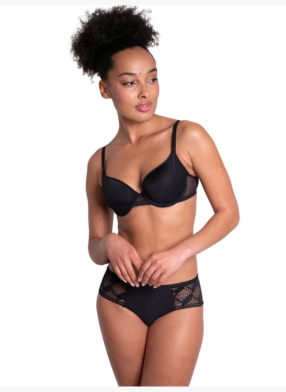 A Fleur De Toi demi-cup bra | Black by PASSIONATA A Fleur De Toi demi-cup bra Black