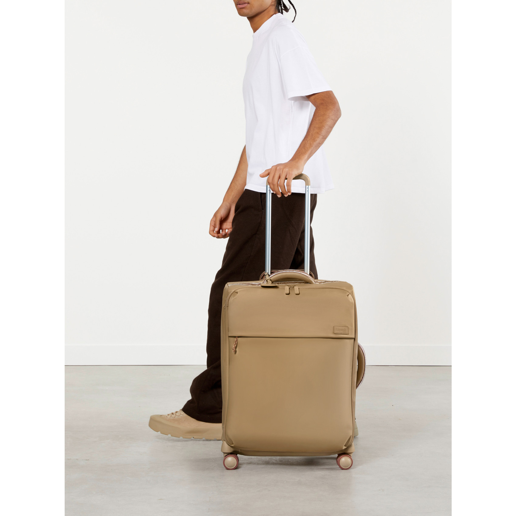 Feather suitcase 4 wheels size M LIPAULT Beige