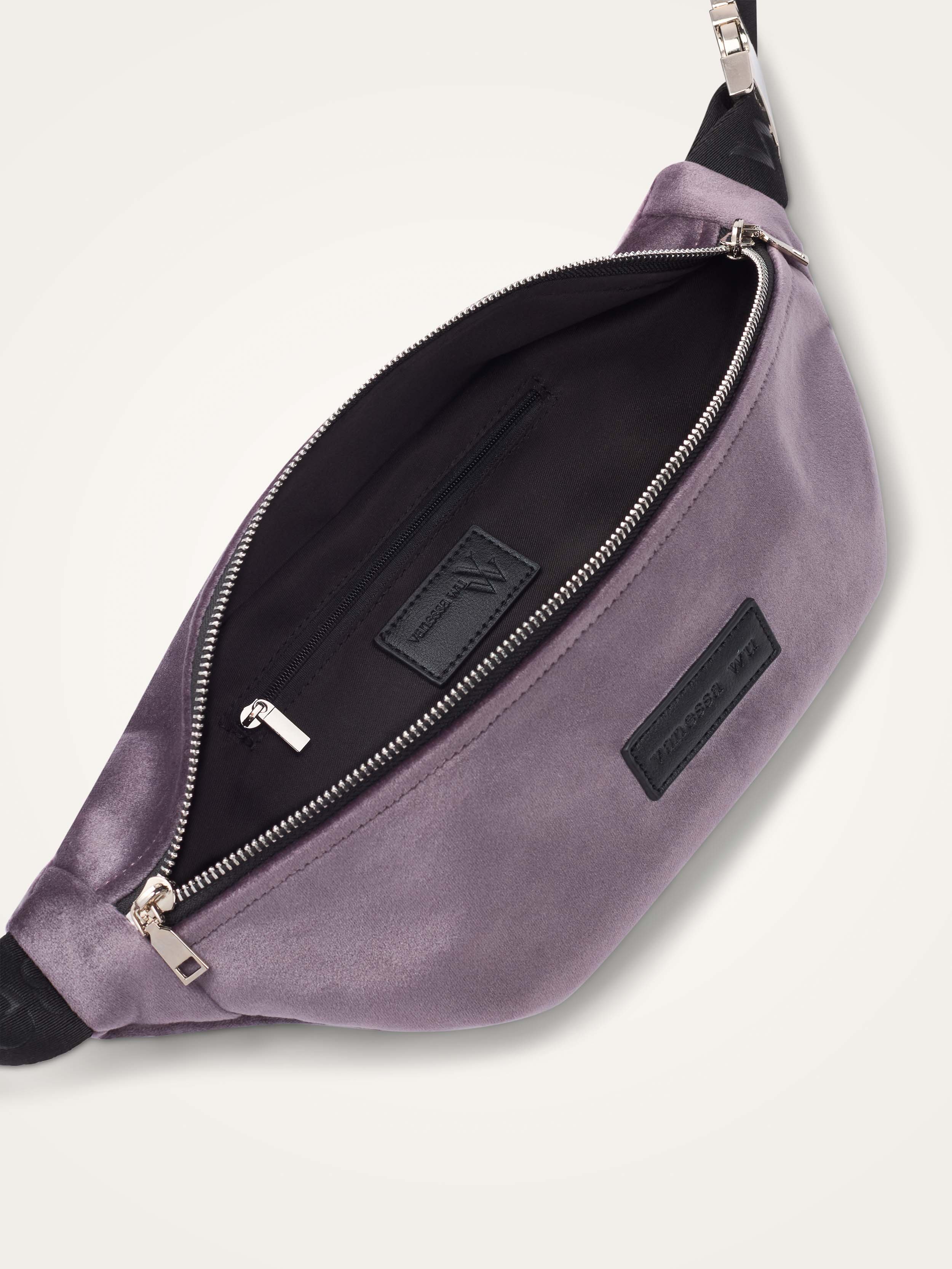 Velour waist bag VANESSA WU Purple