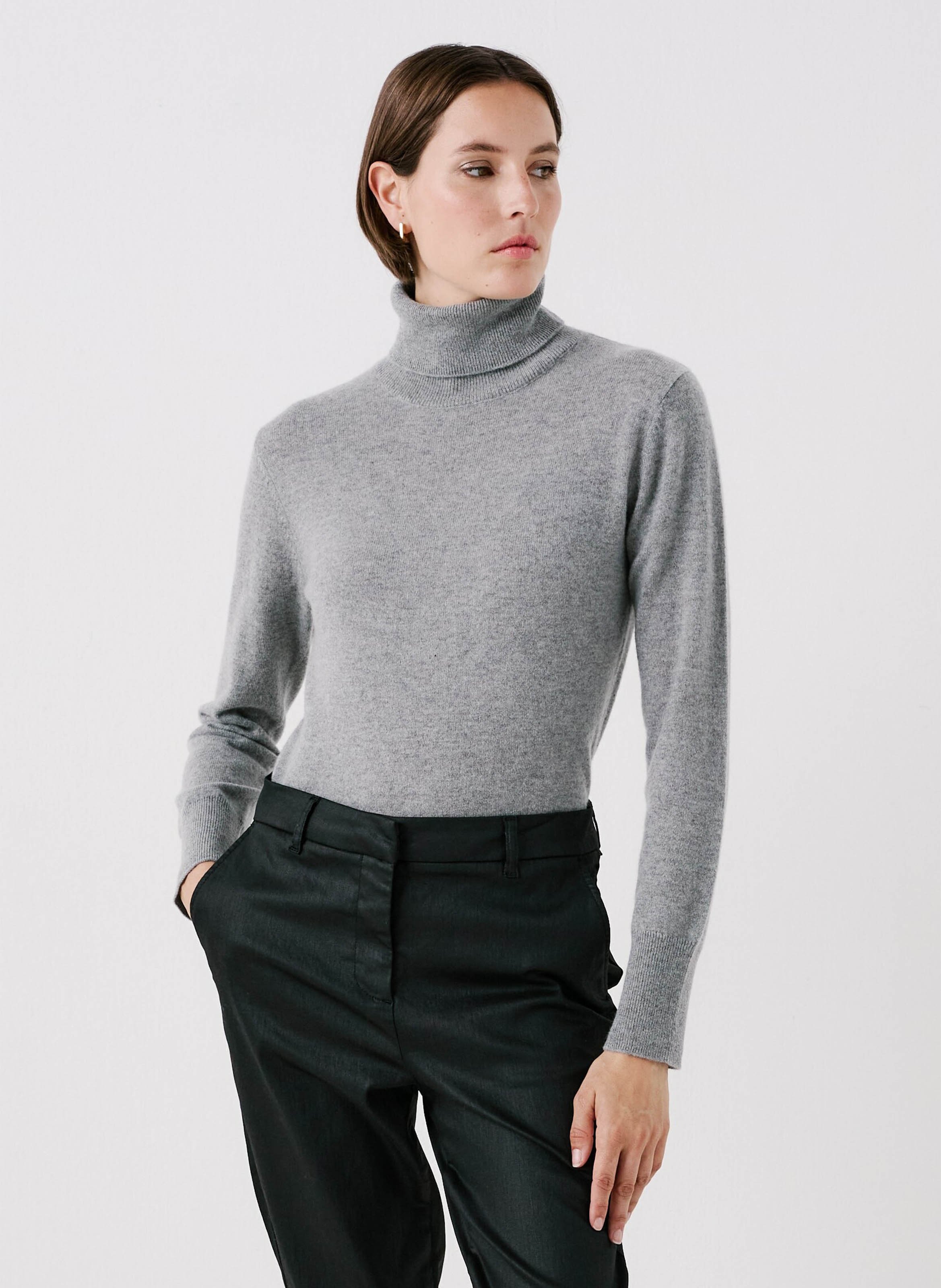 Cashmere straight-cut turtleneck sweater CAROLL