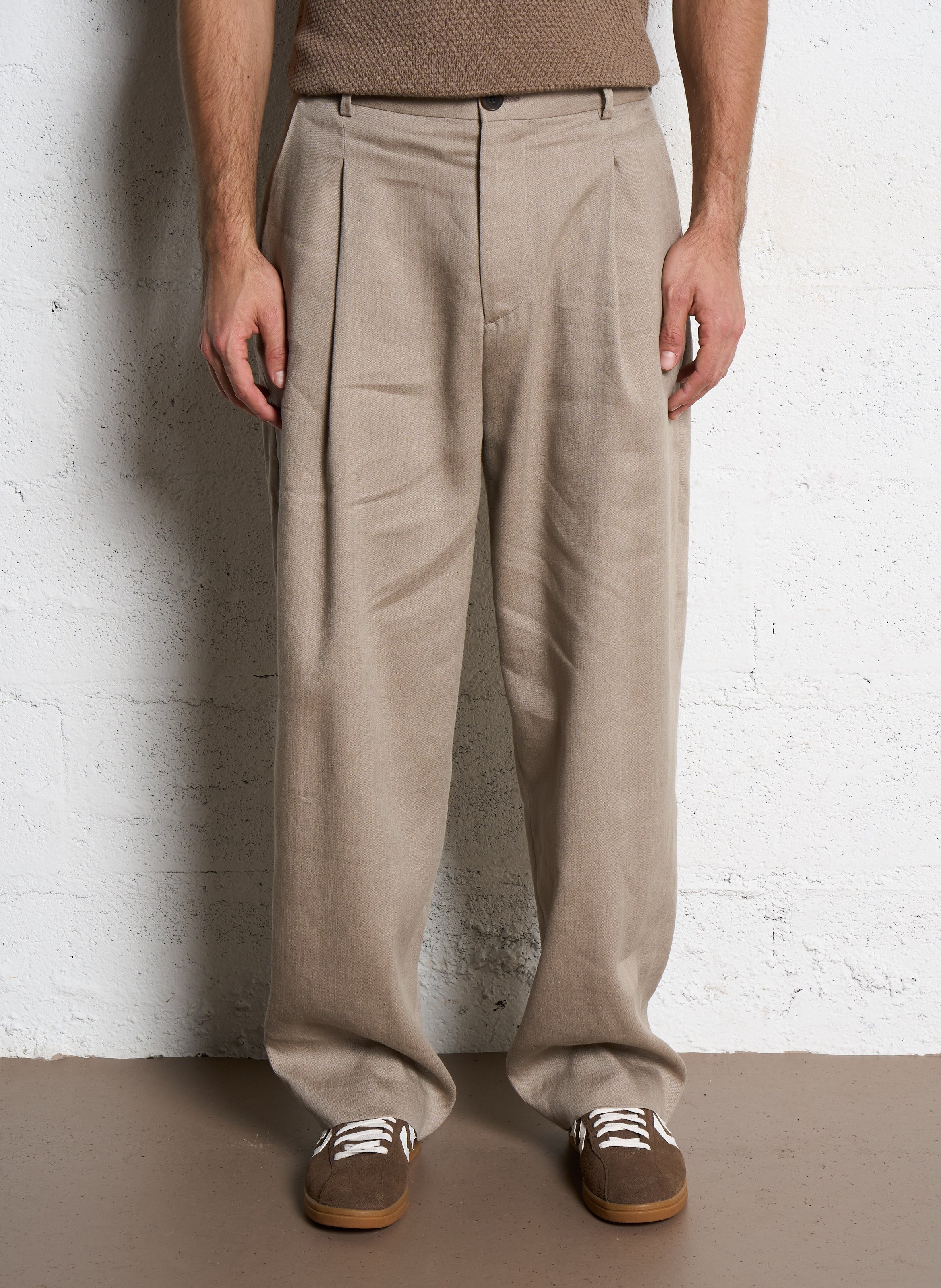 Bundfaltenhose IKKS Beige