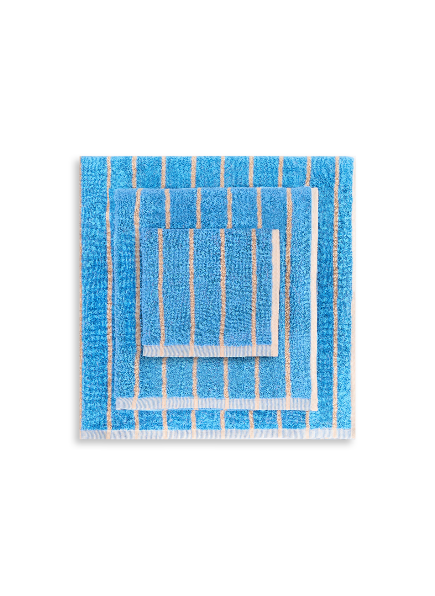 Set of organic cotton bath towels AU PRINTEMPS PARIS MAISON Blue