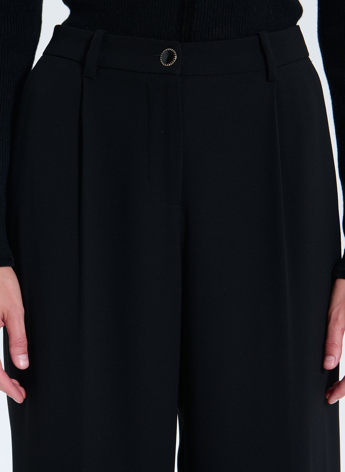 Pantalon large à pinces ZAPA Noir