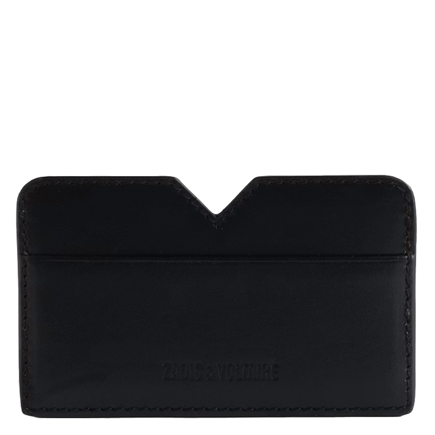 - 100% leather, - 6 cardholder slots, - 1 central compartment, - Size: L10 x H7 cm. ZADIG&VOLTAIRE Black