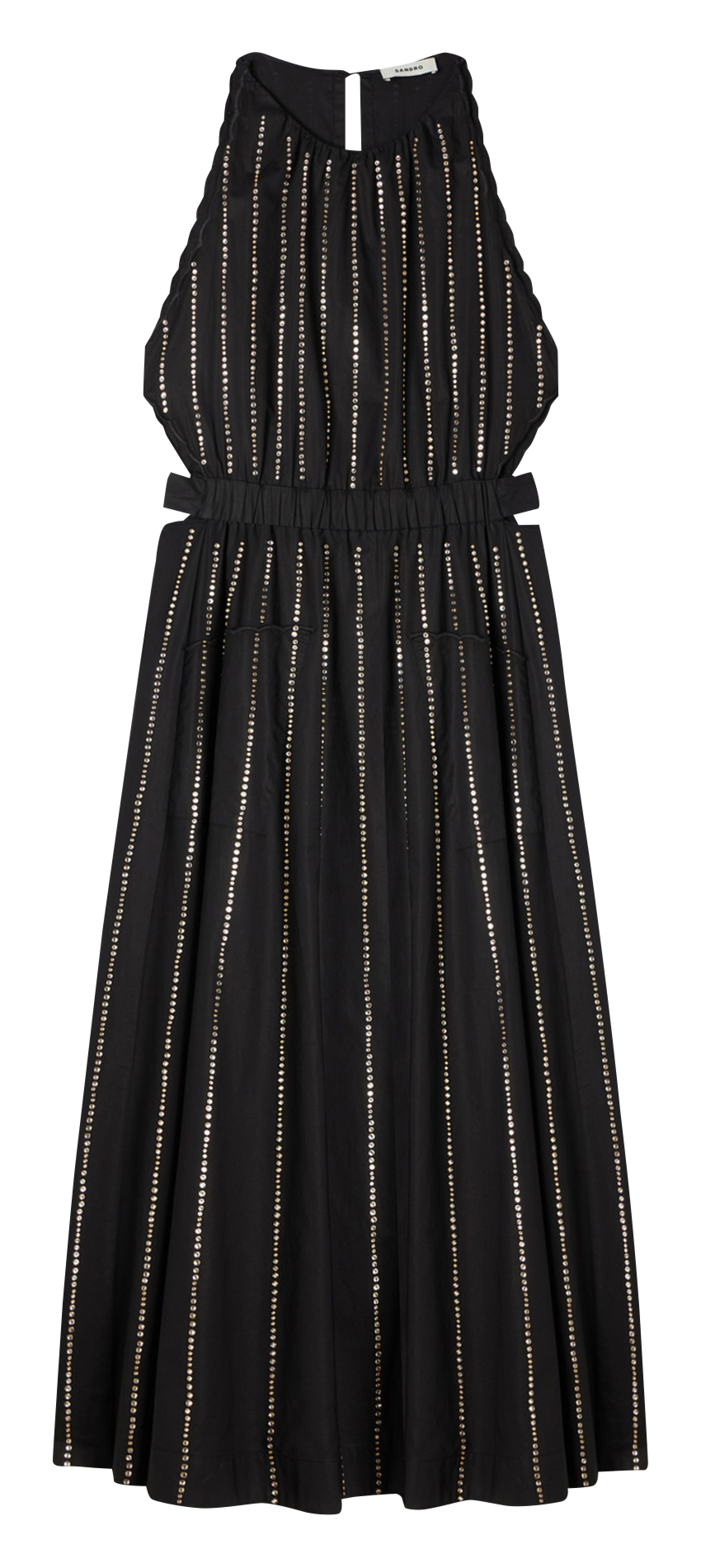 Halflange jurk met ronde hals SANDRO Zwart